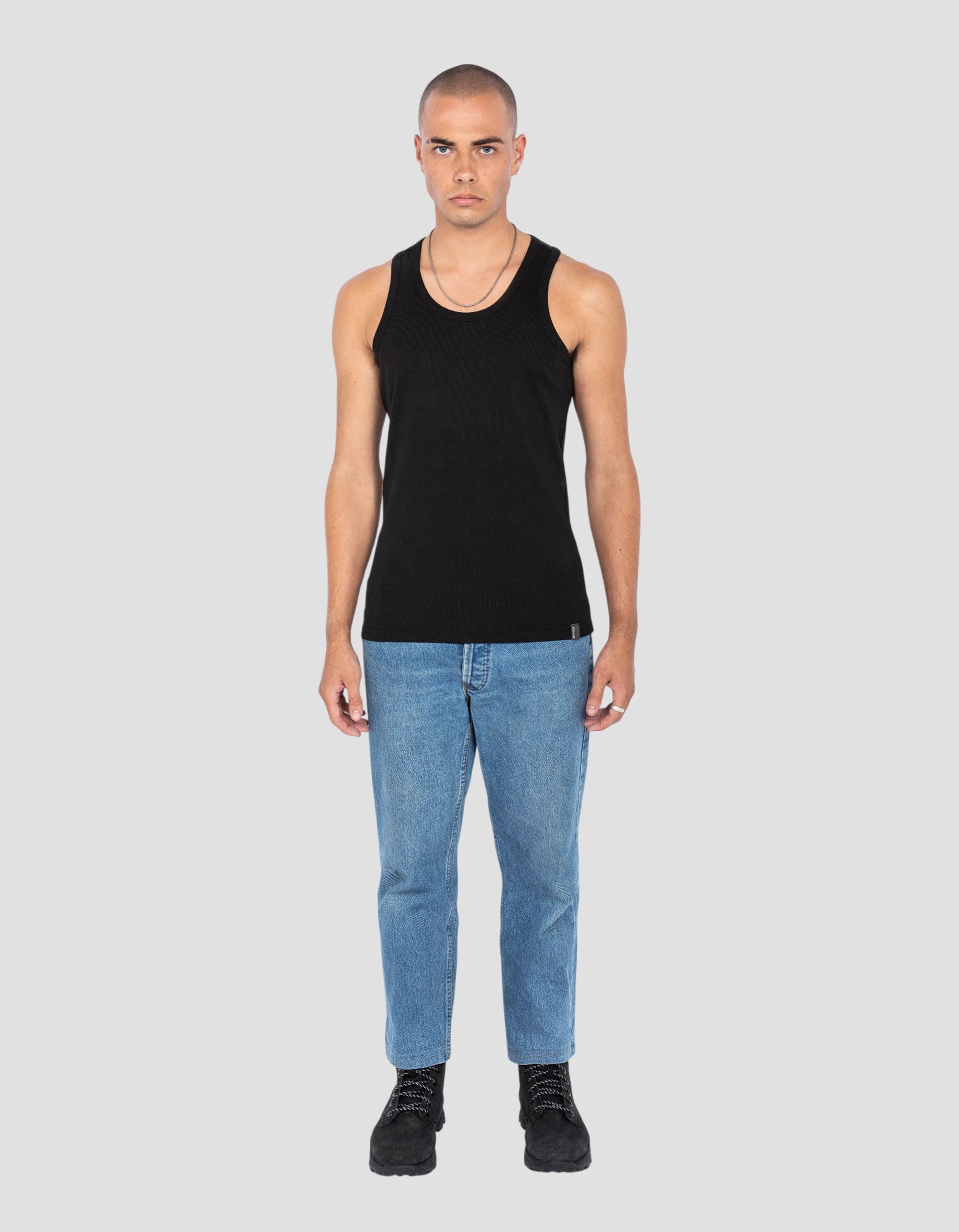 Pacchetto di 2 canotte bianche e nere-1