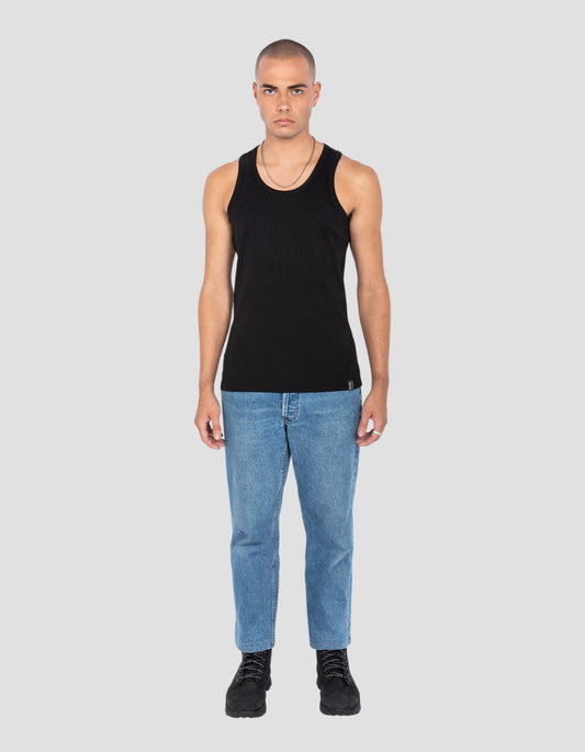 Pack of 2 black and white tank tops