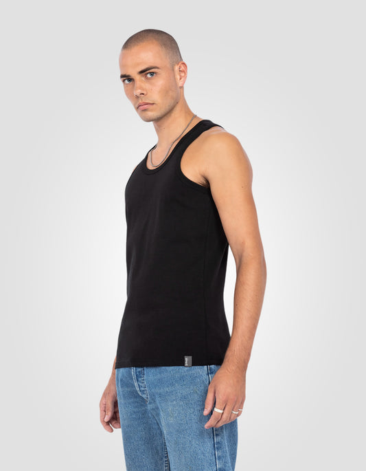 Pack of 2 black and white tank tops