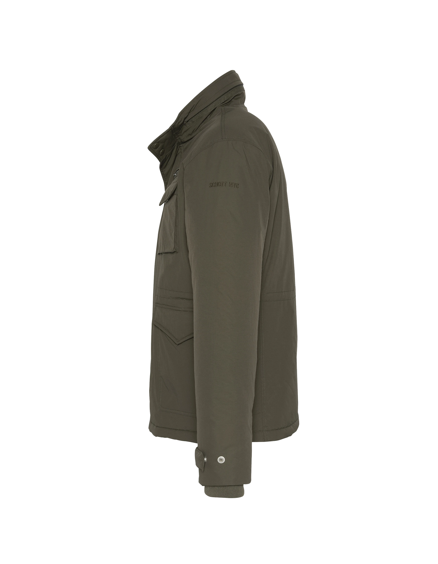 Multipoche Khaki Parka mit Kragenhaube