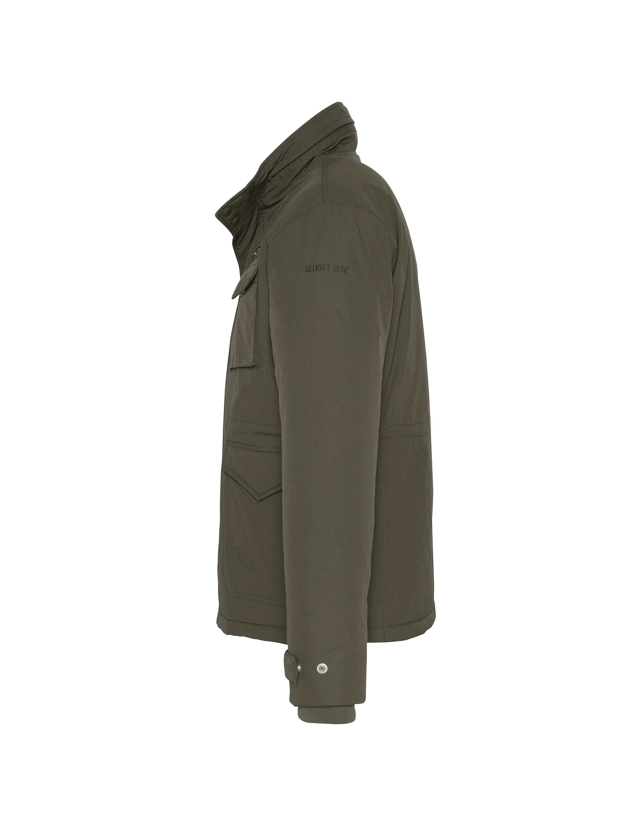 Multipoche Khaki Parka mit Kragenhaube-4