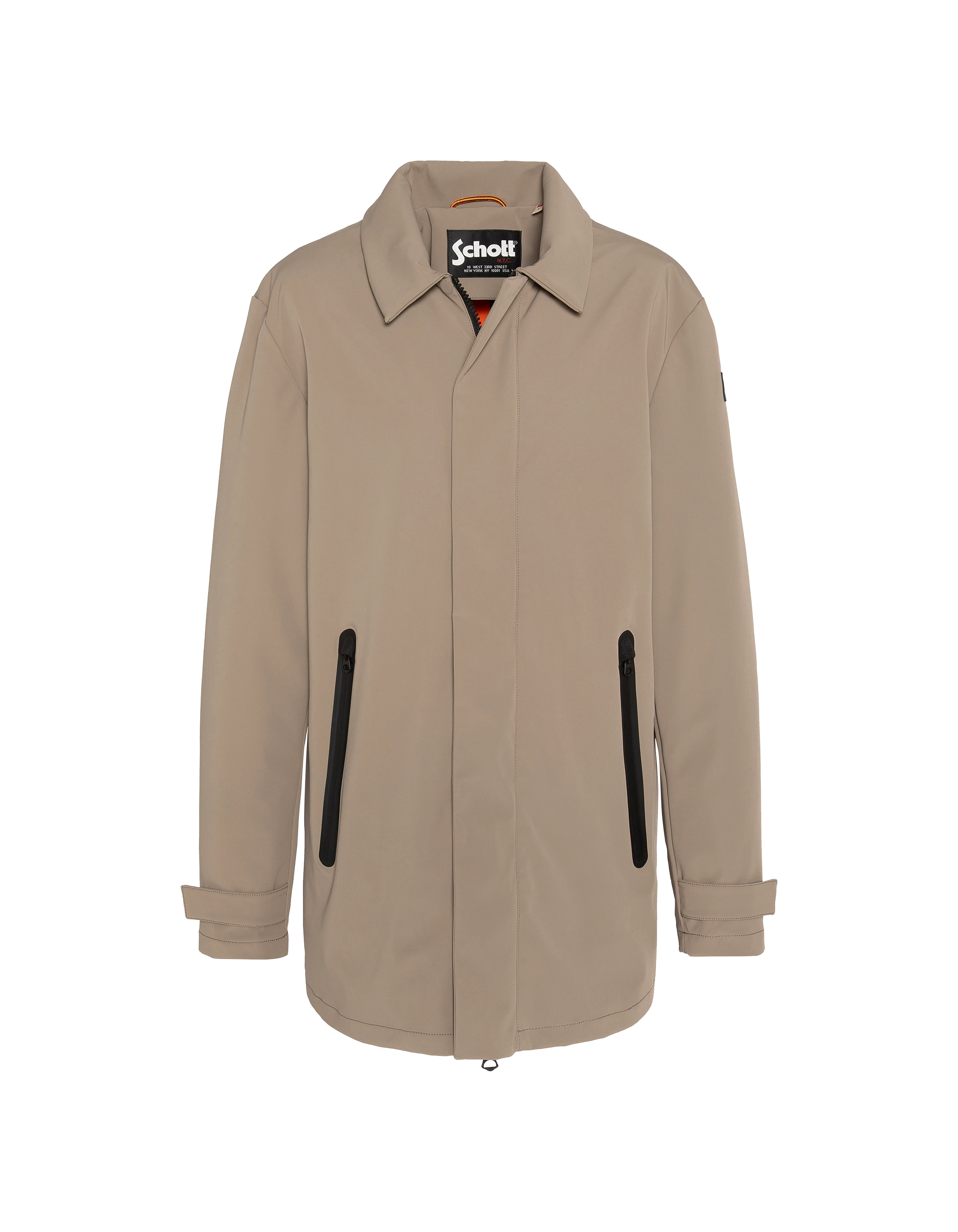 Beige water-repellent technical coat-2