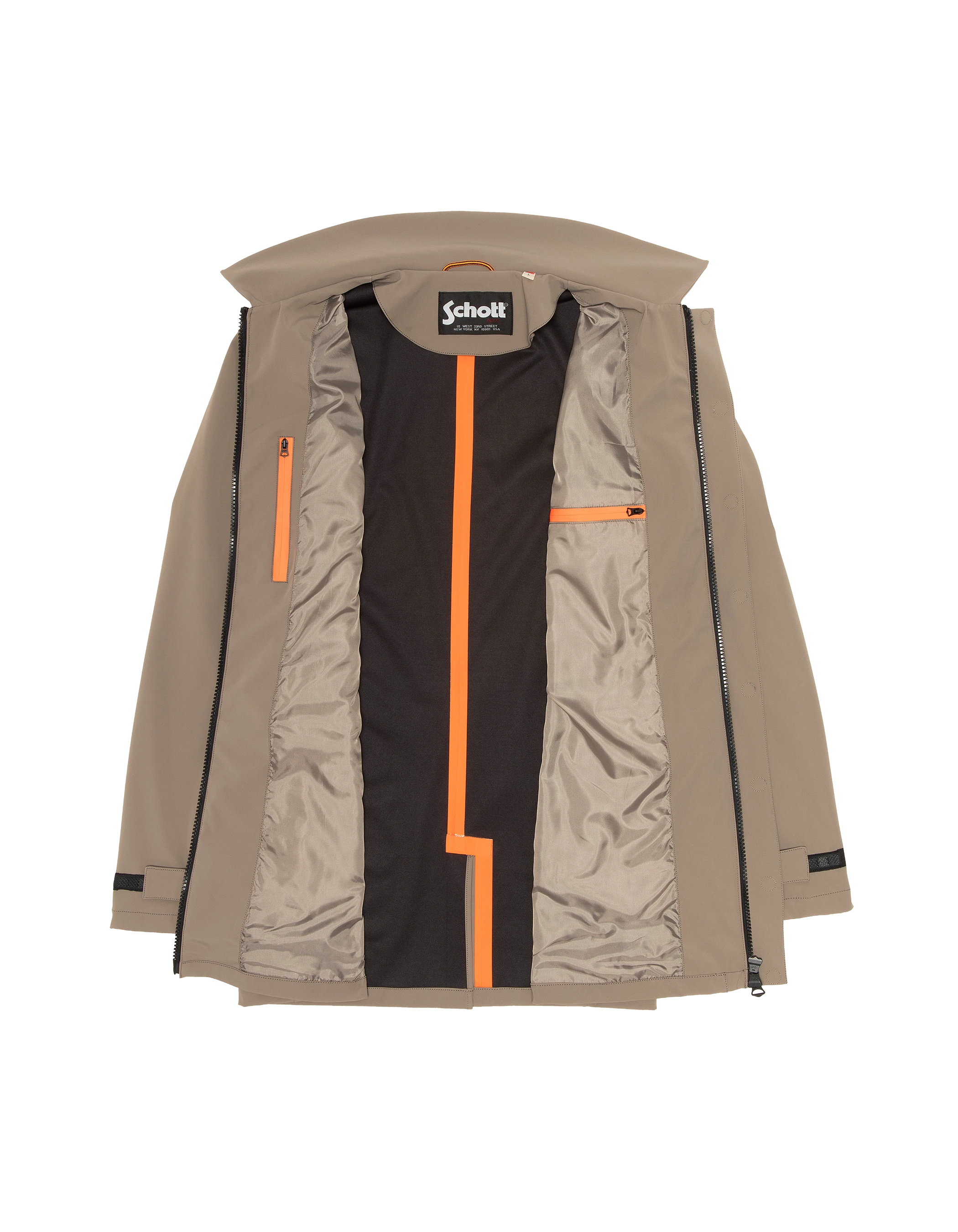 Beige water-repellent technical coat-7