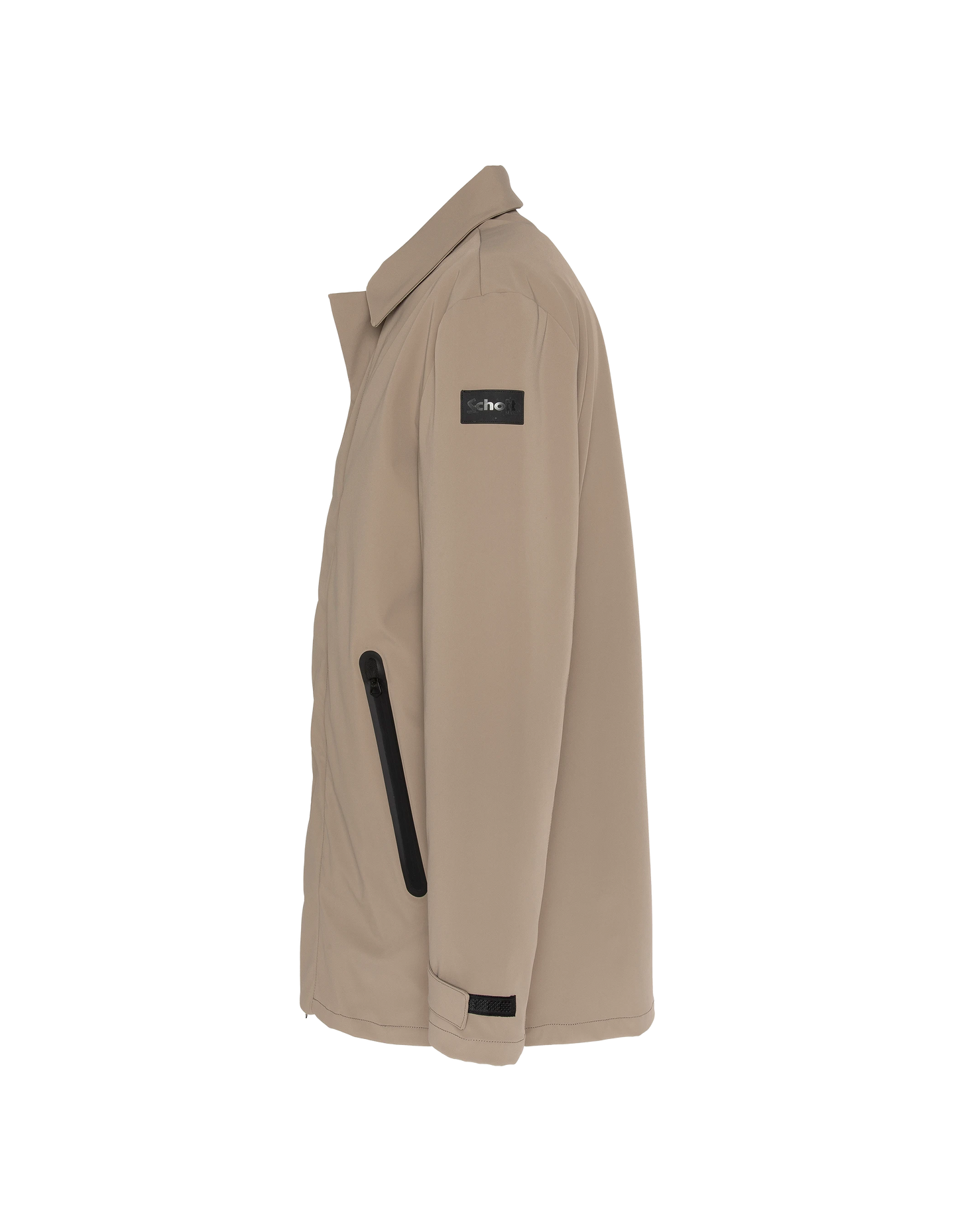 Beige water-repellent technical coat