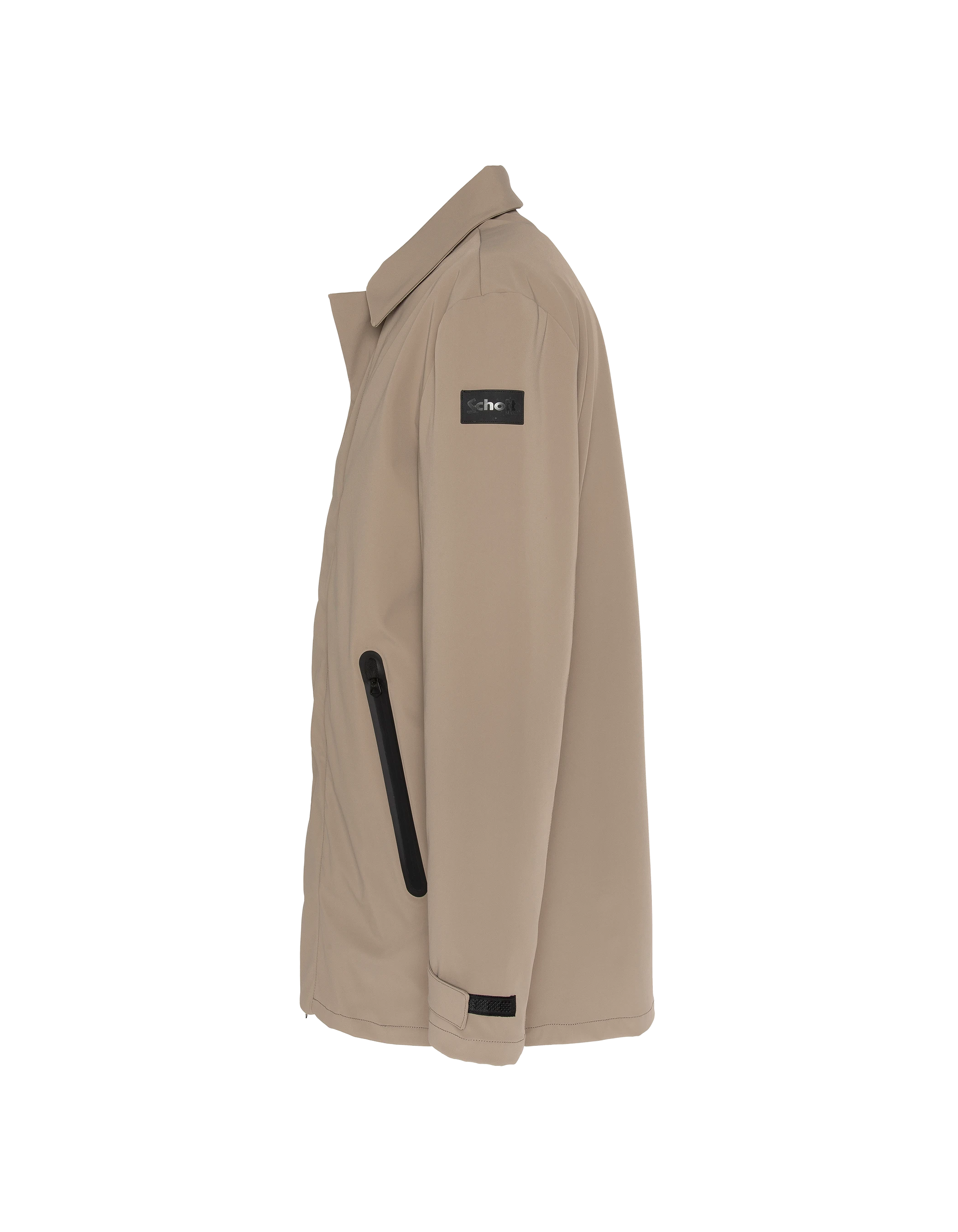 Beige water-repellent technical coat-8