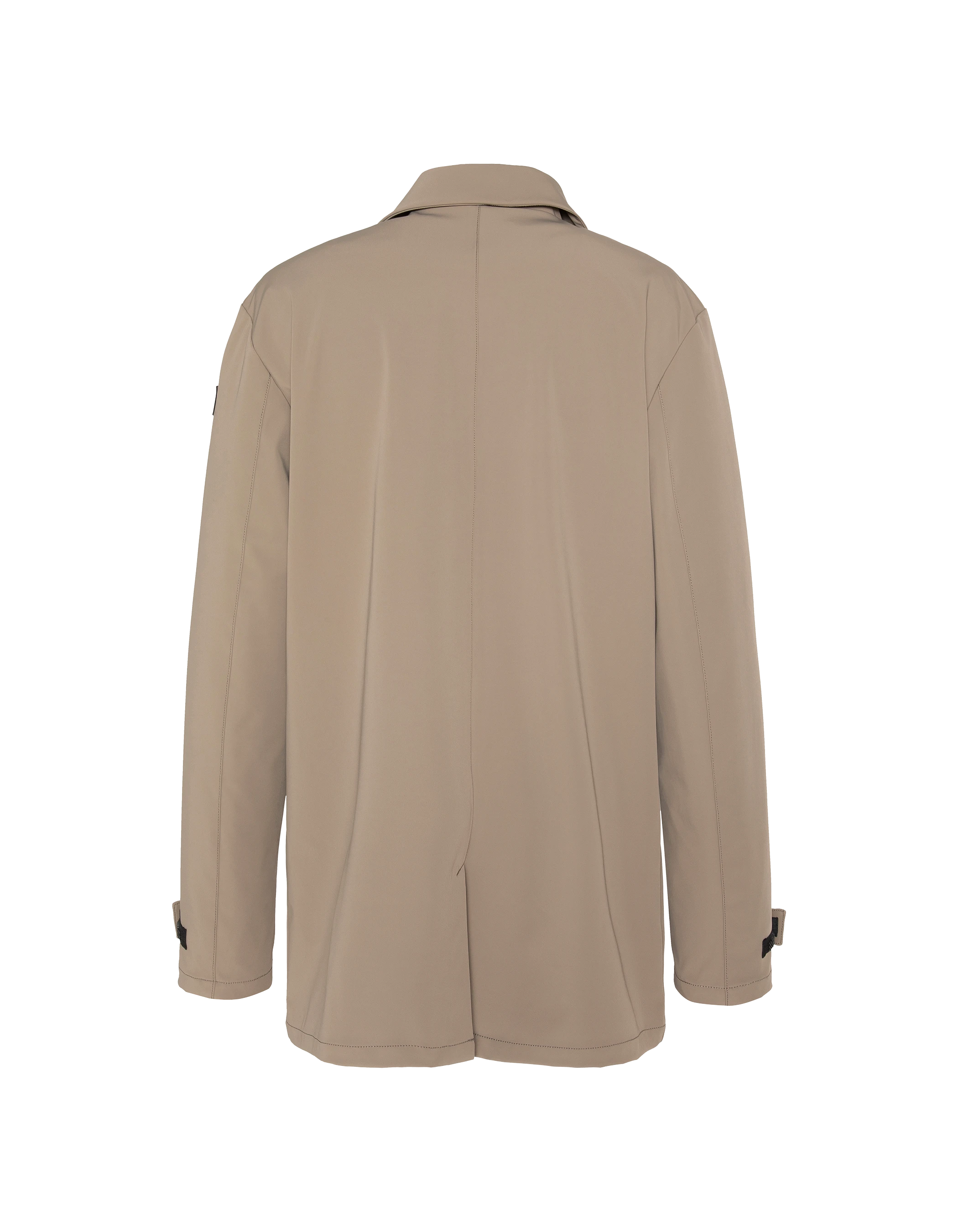 Beige water-repellent technical coat-12
