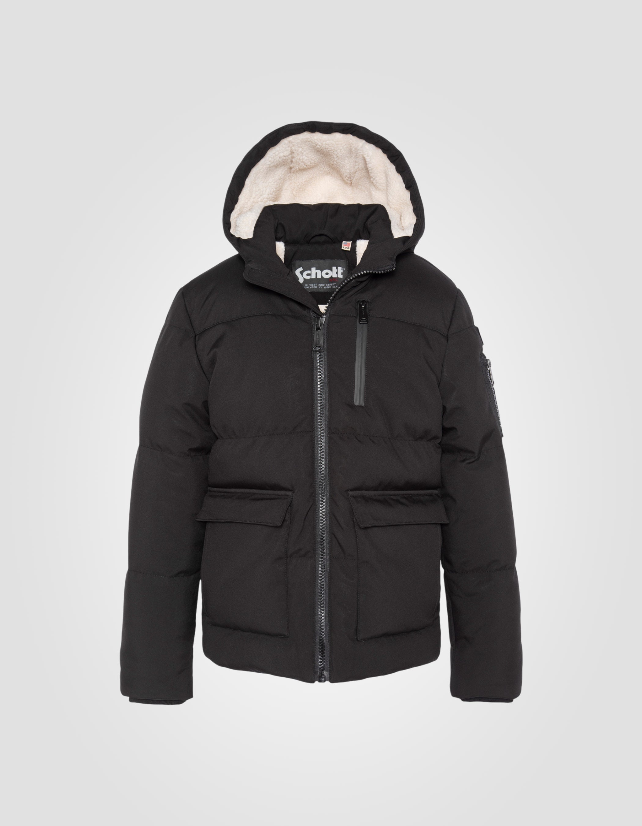 Giacca con cappuccio nero-1