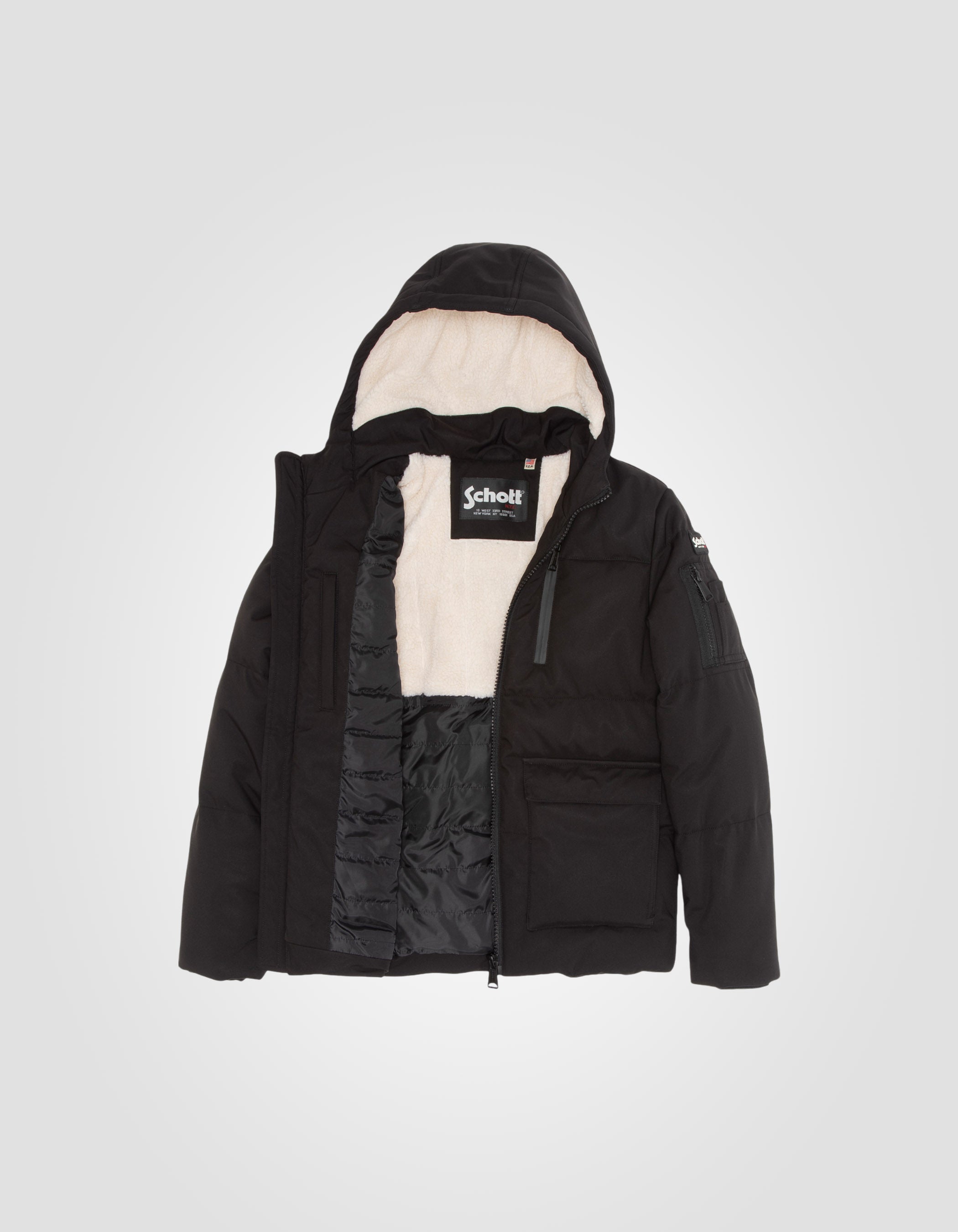 Giacca con cappuccio nero-3