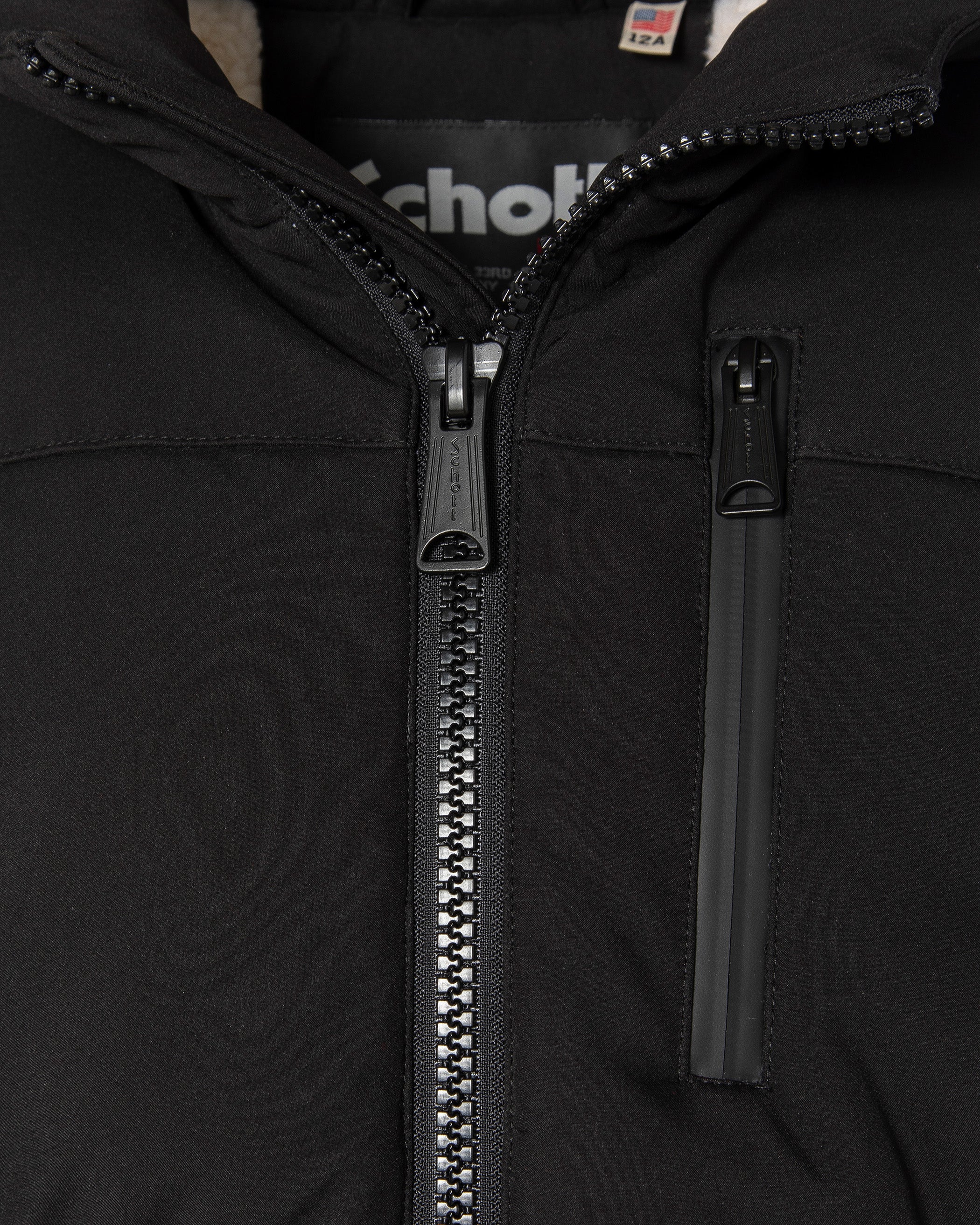 Giacca con cappuccio nero-4