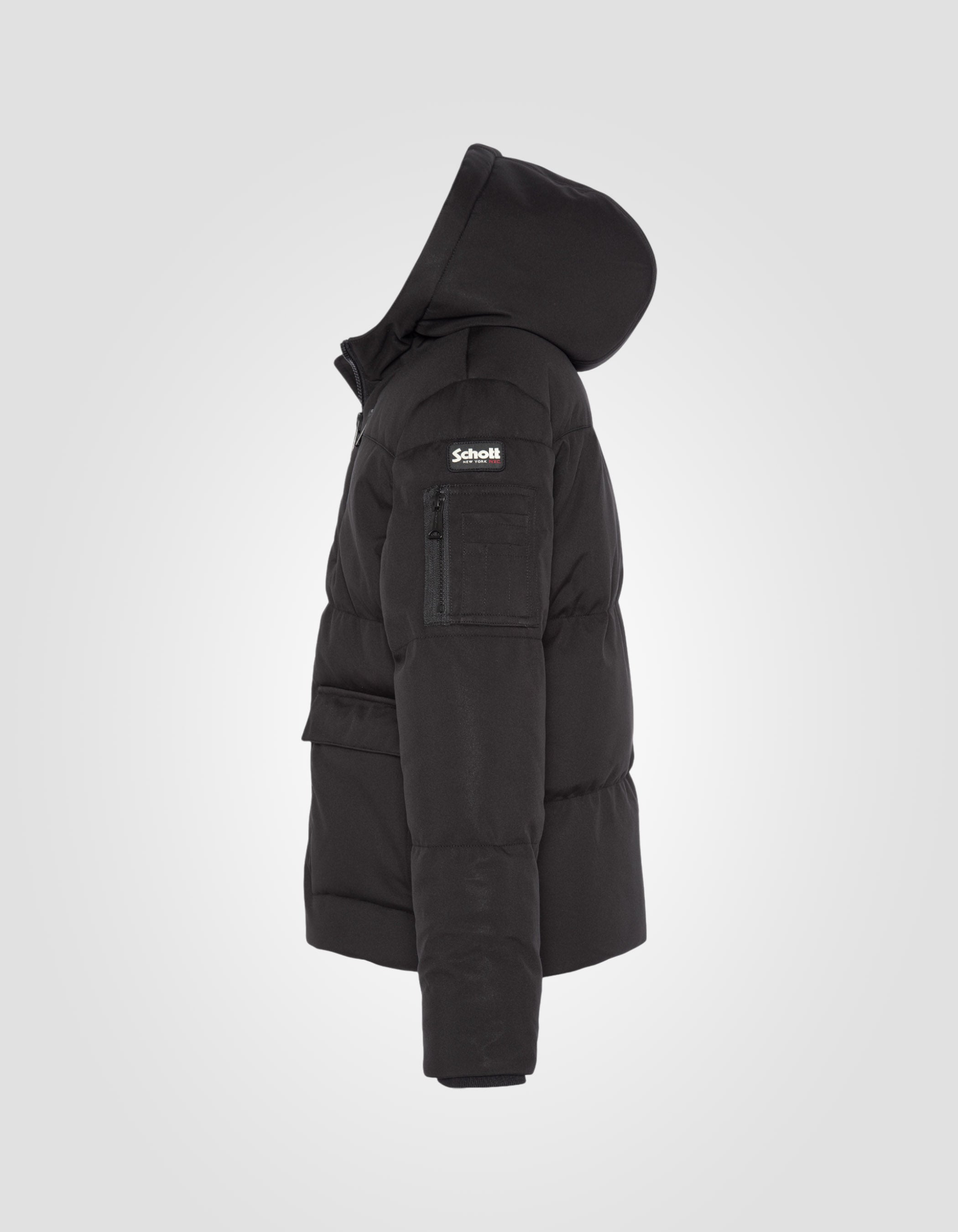 Giacca con cappuccio nero-5