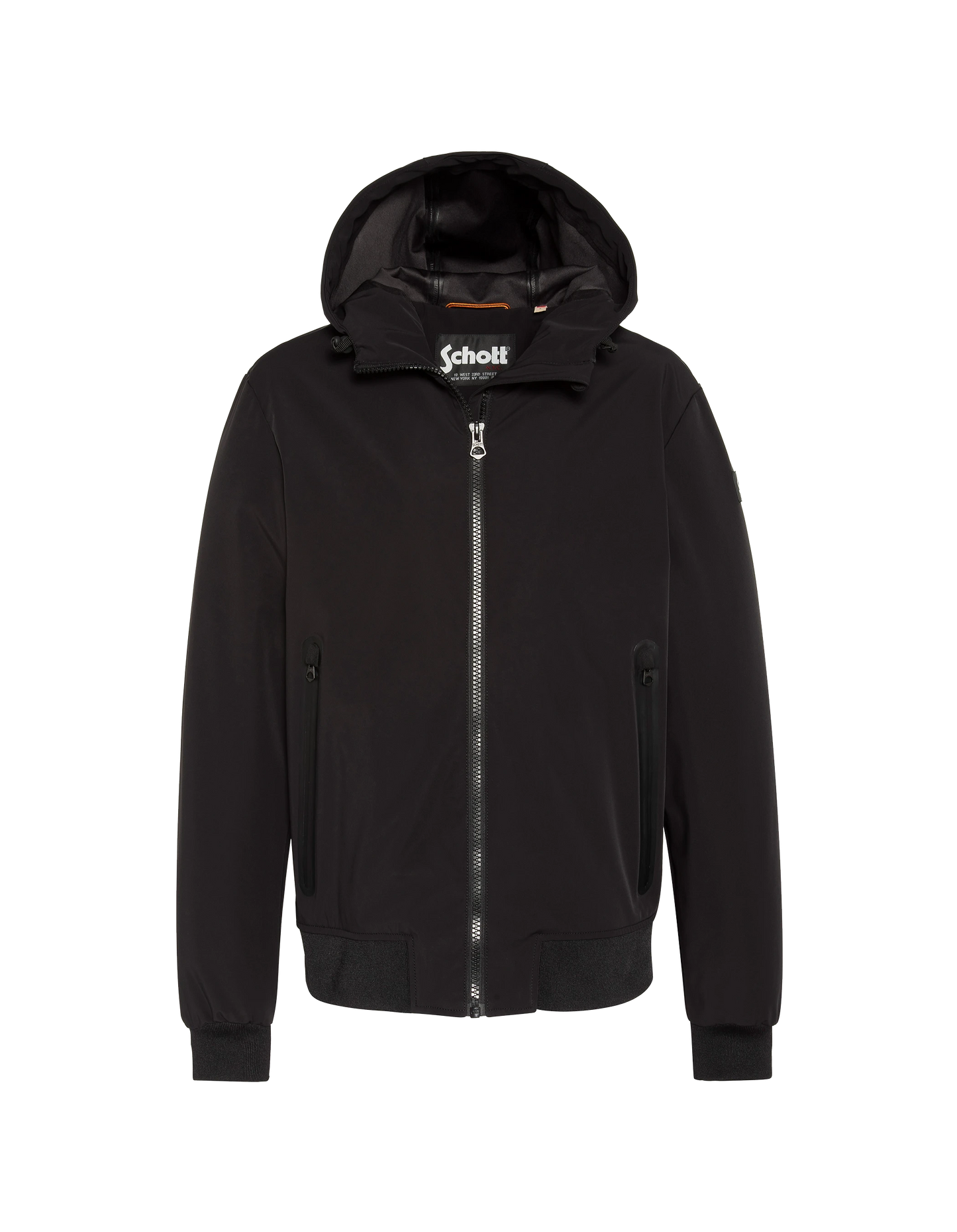 Blouson noir urban à capuche