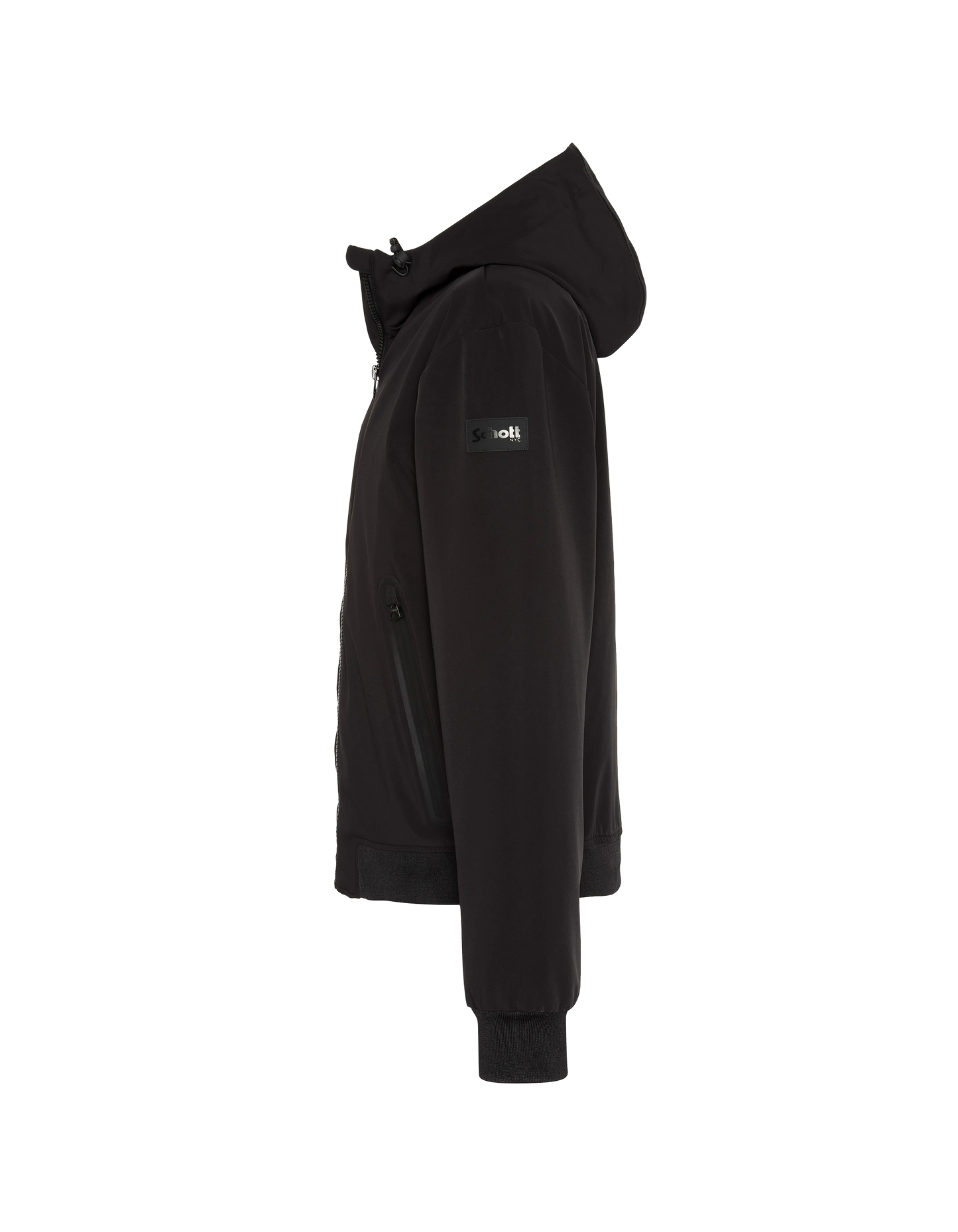 Blouson noir urban à capuche