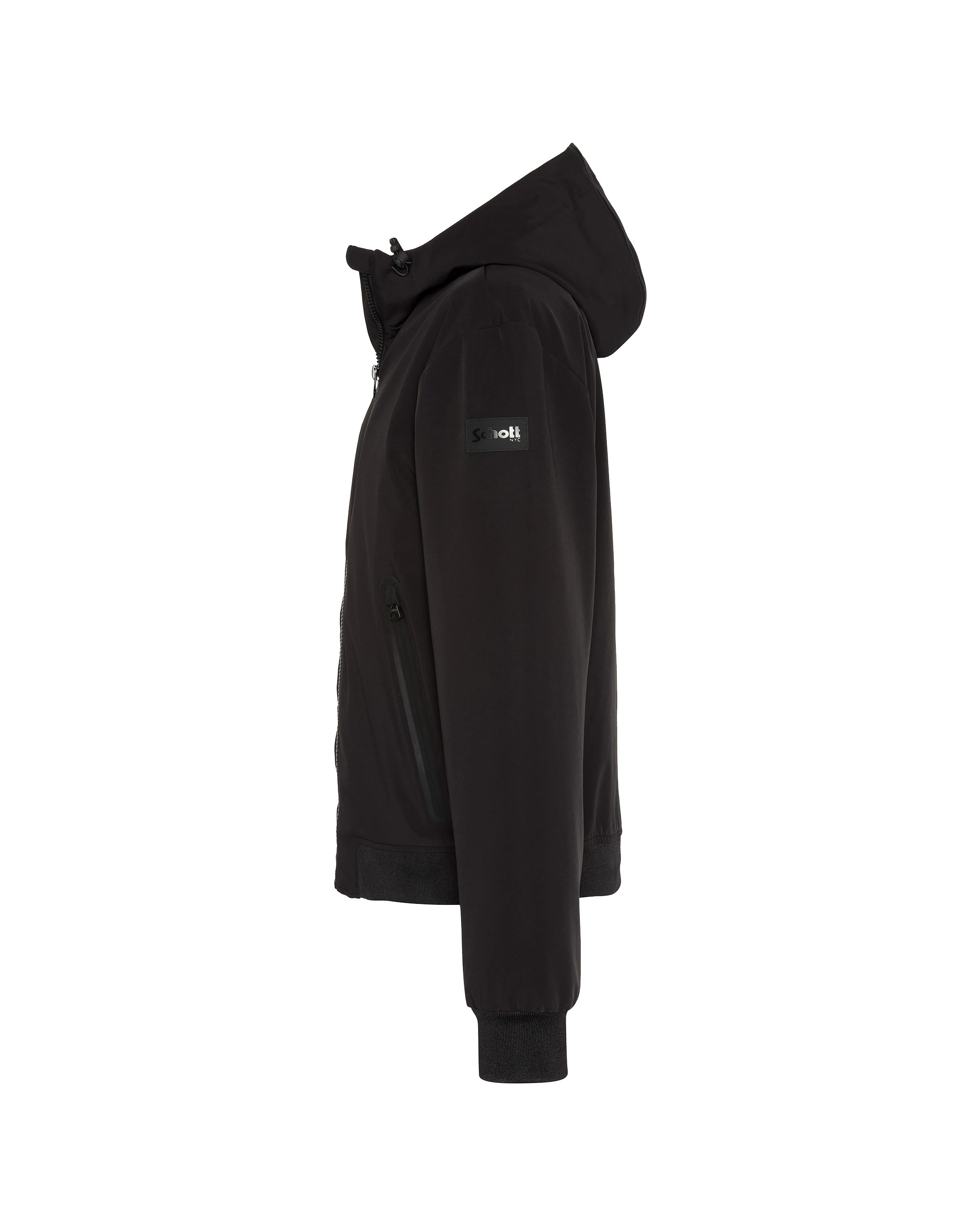 Blouson noir urban à capuche-4