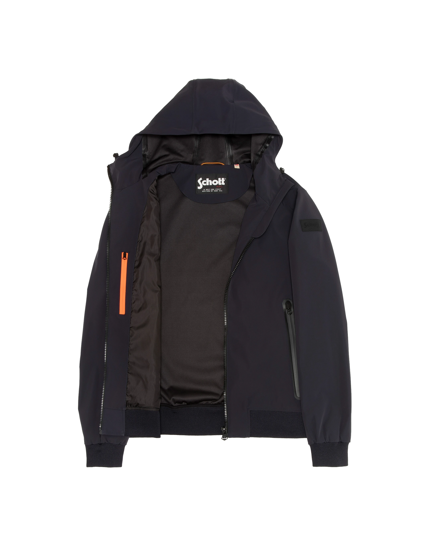 Blouson bleu marine foncé urban à capuche