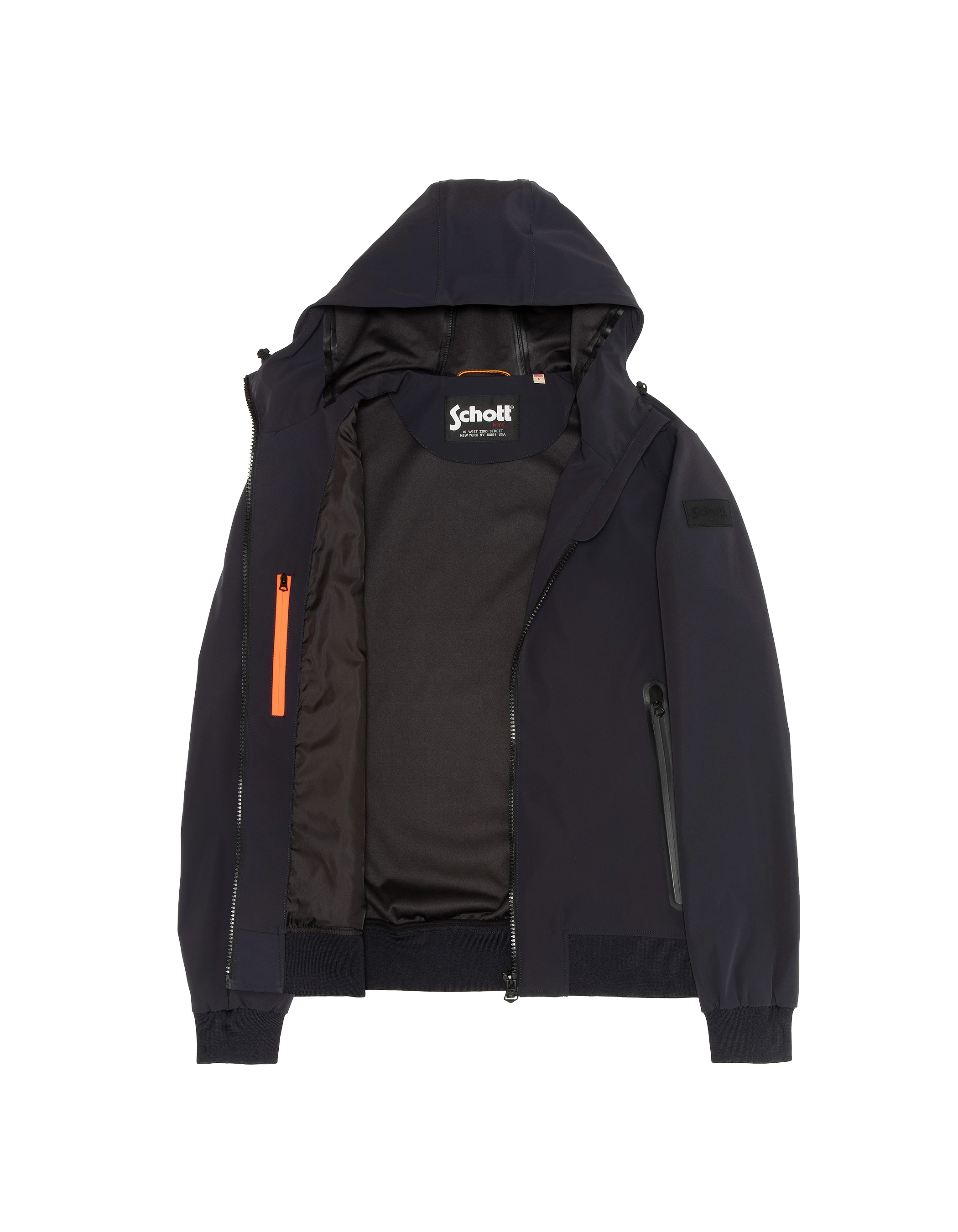 Blouson bleu marine foncé urban à capuche-3
