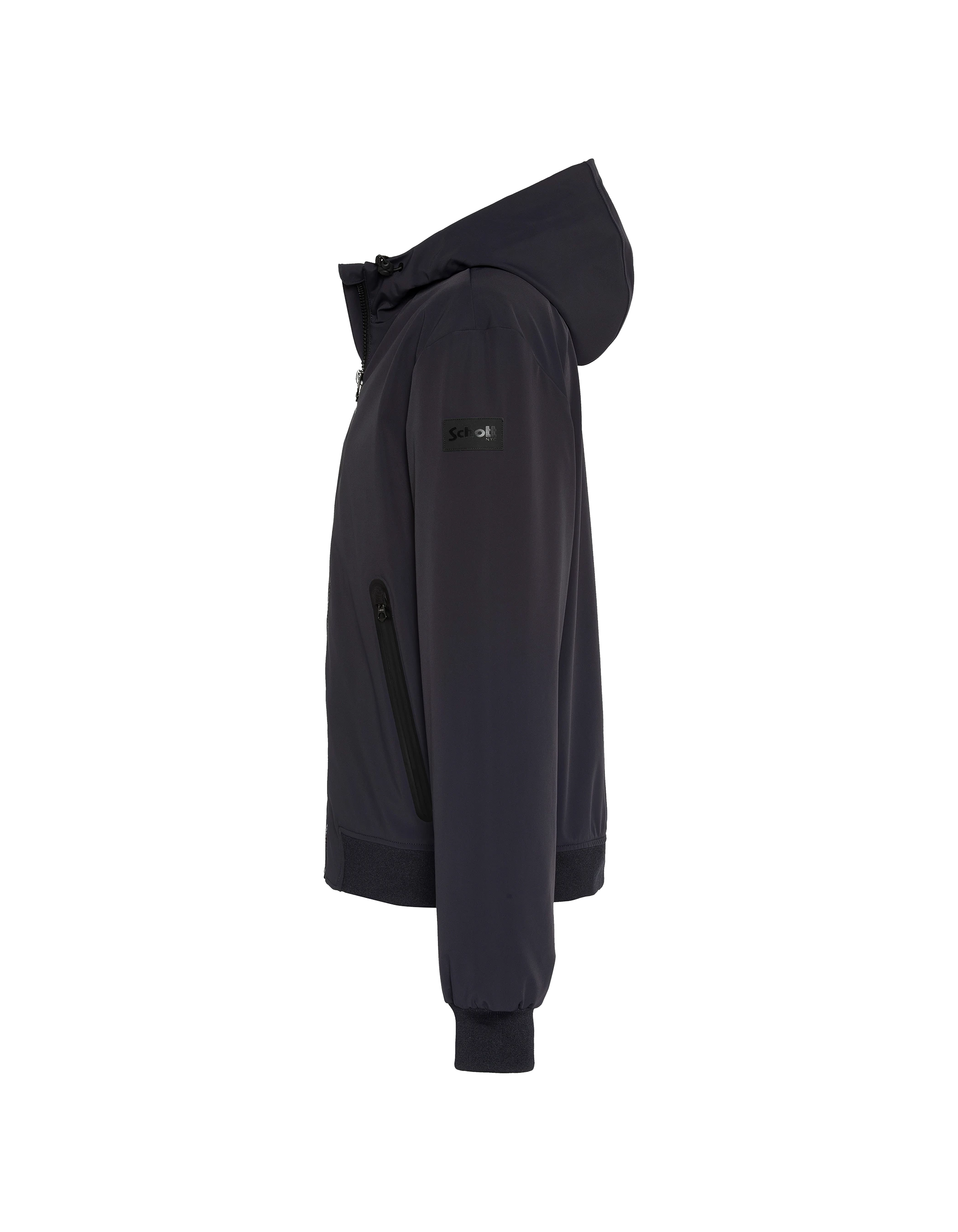 Blouson bleu marine foncé urban à capuche-4