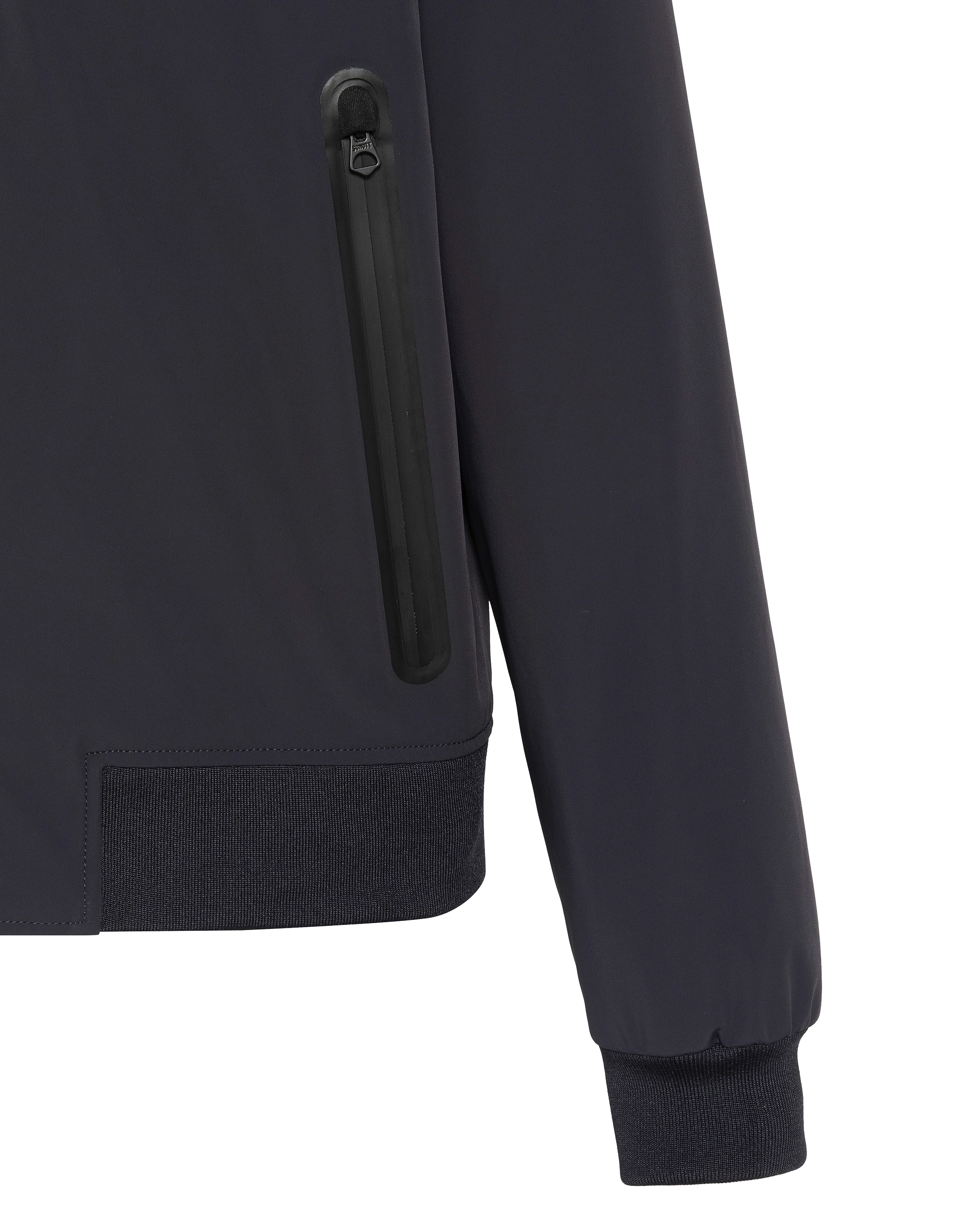 Blouson bleu marine foncé urban à capuche-5