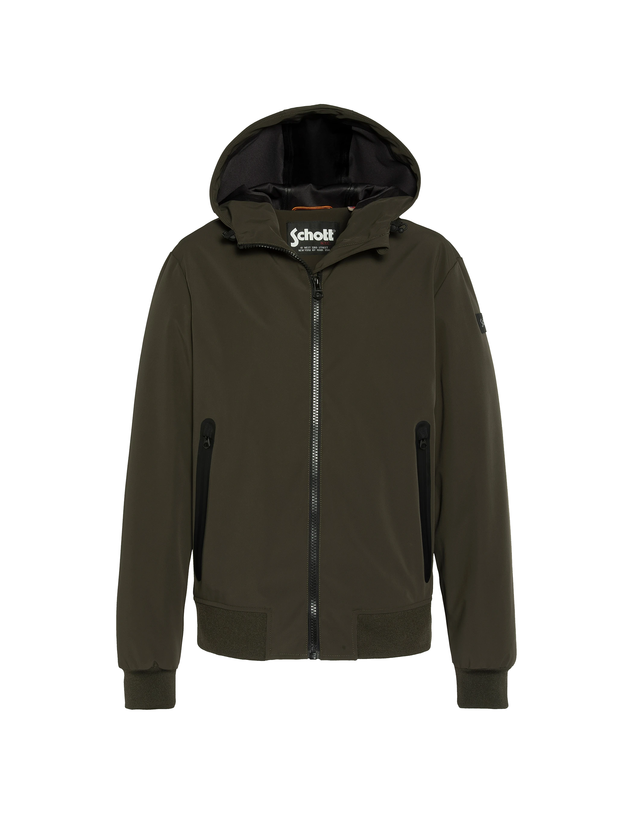 Blouson kaki urban à capuche-1