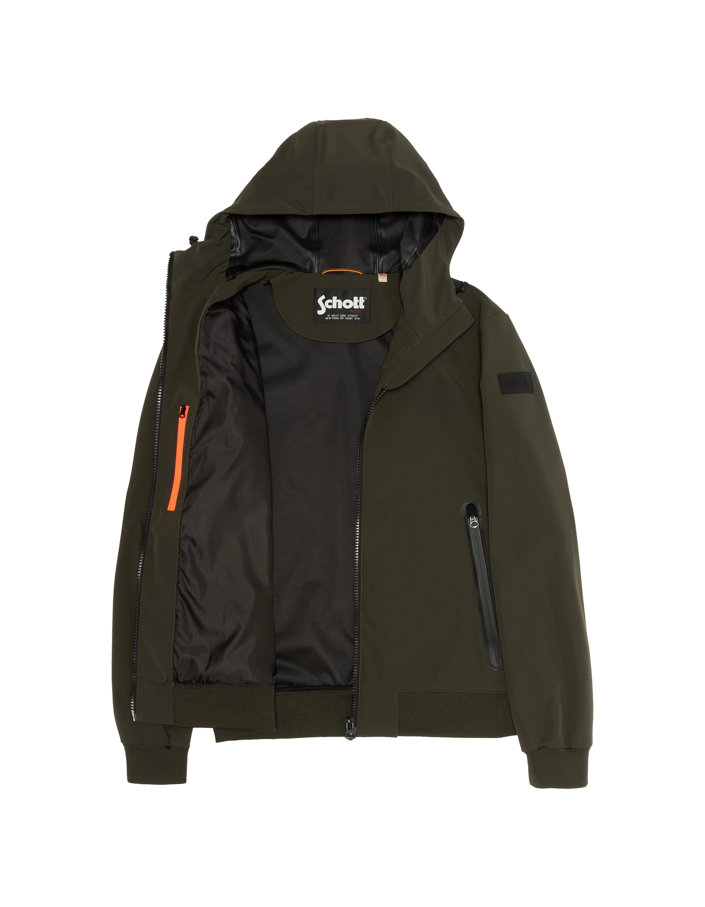 Blouson kaki urban à capuche