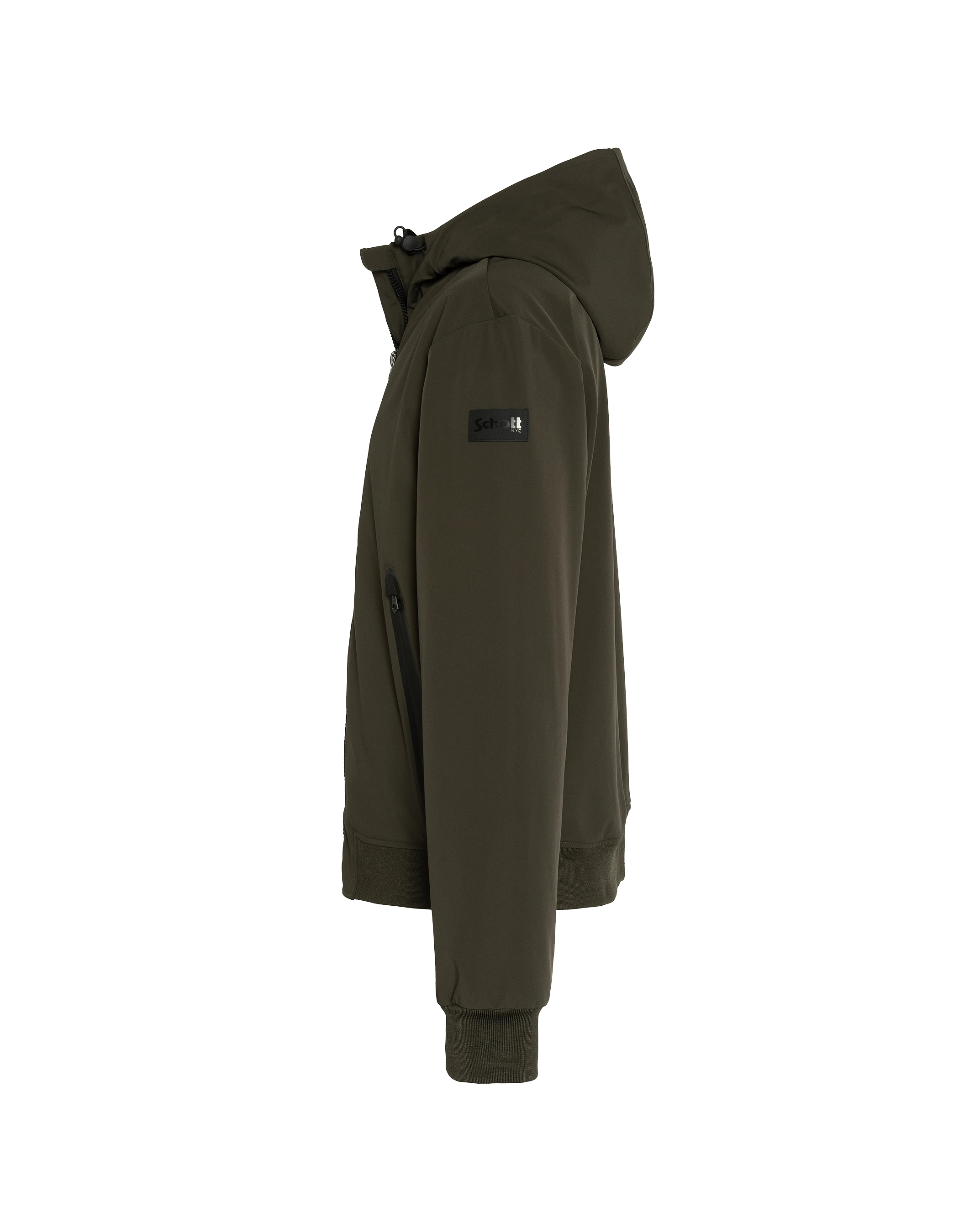 Blouson kaki urban à capuche-4