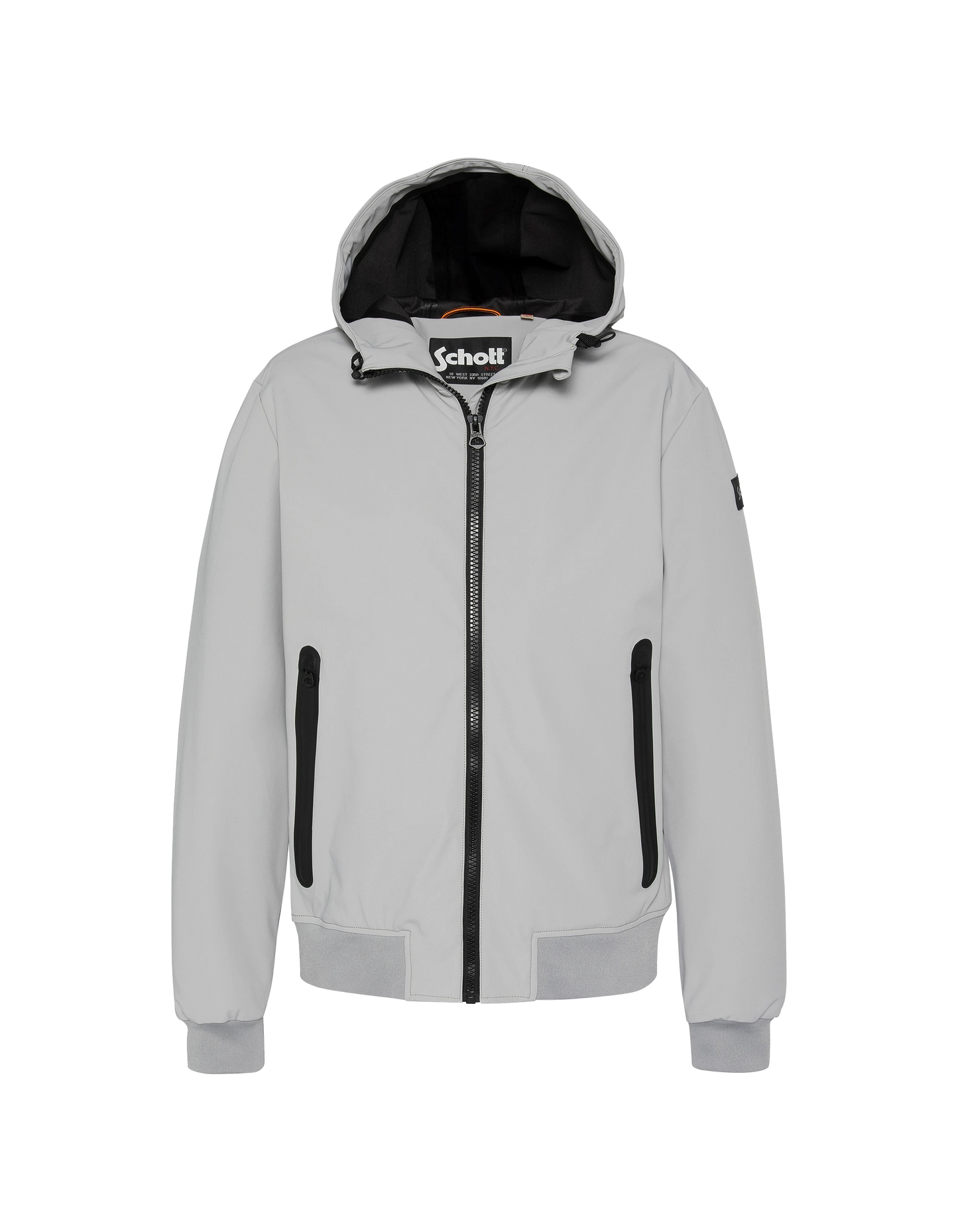 Blouson gris acier urban à capuche