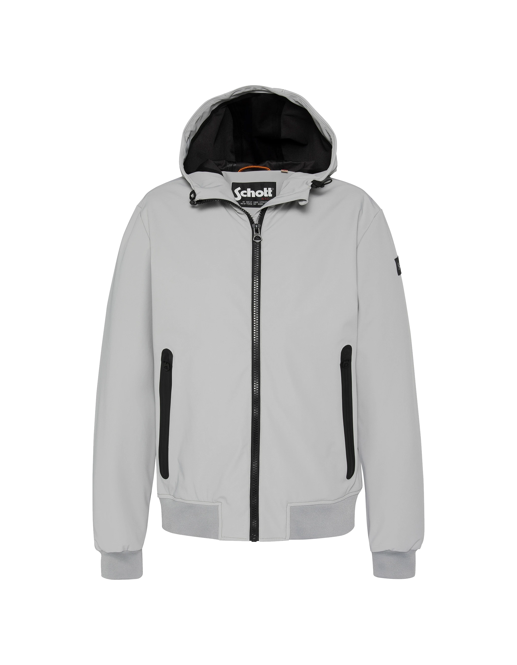 Blouson gris acier urban à capuche-2