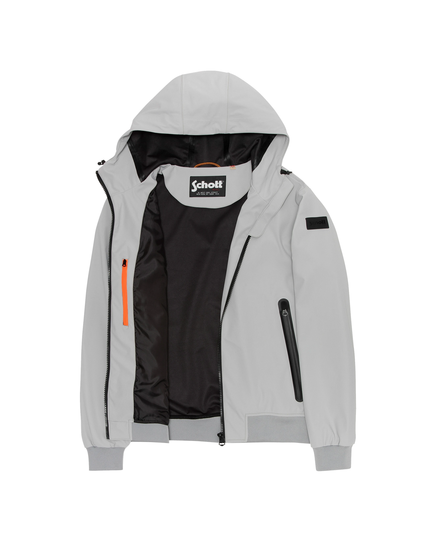 Blouson gris acier urban à capuche