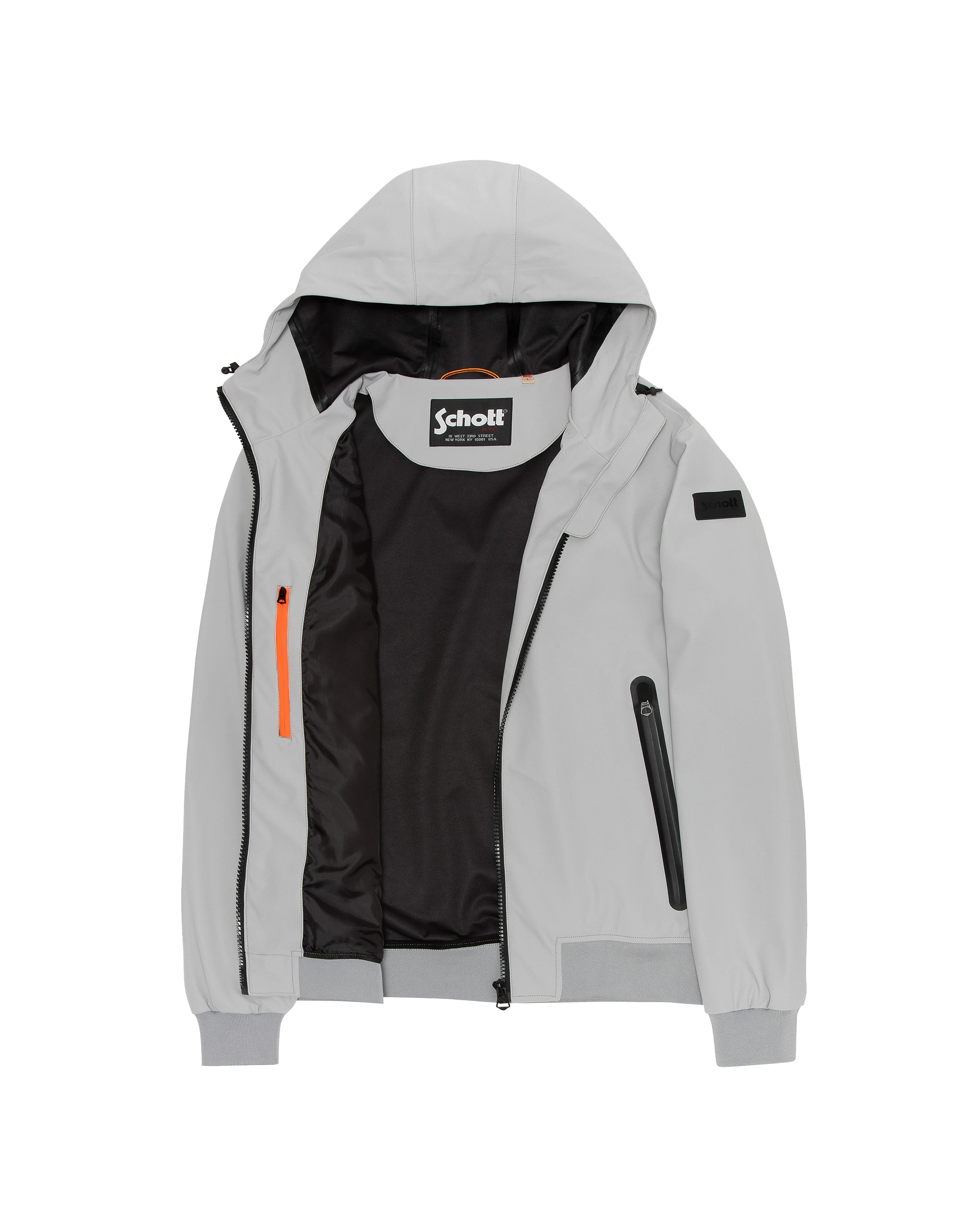 Blouson gris acier urban à capuche-7