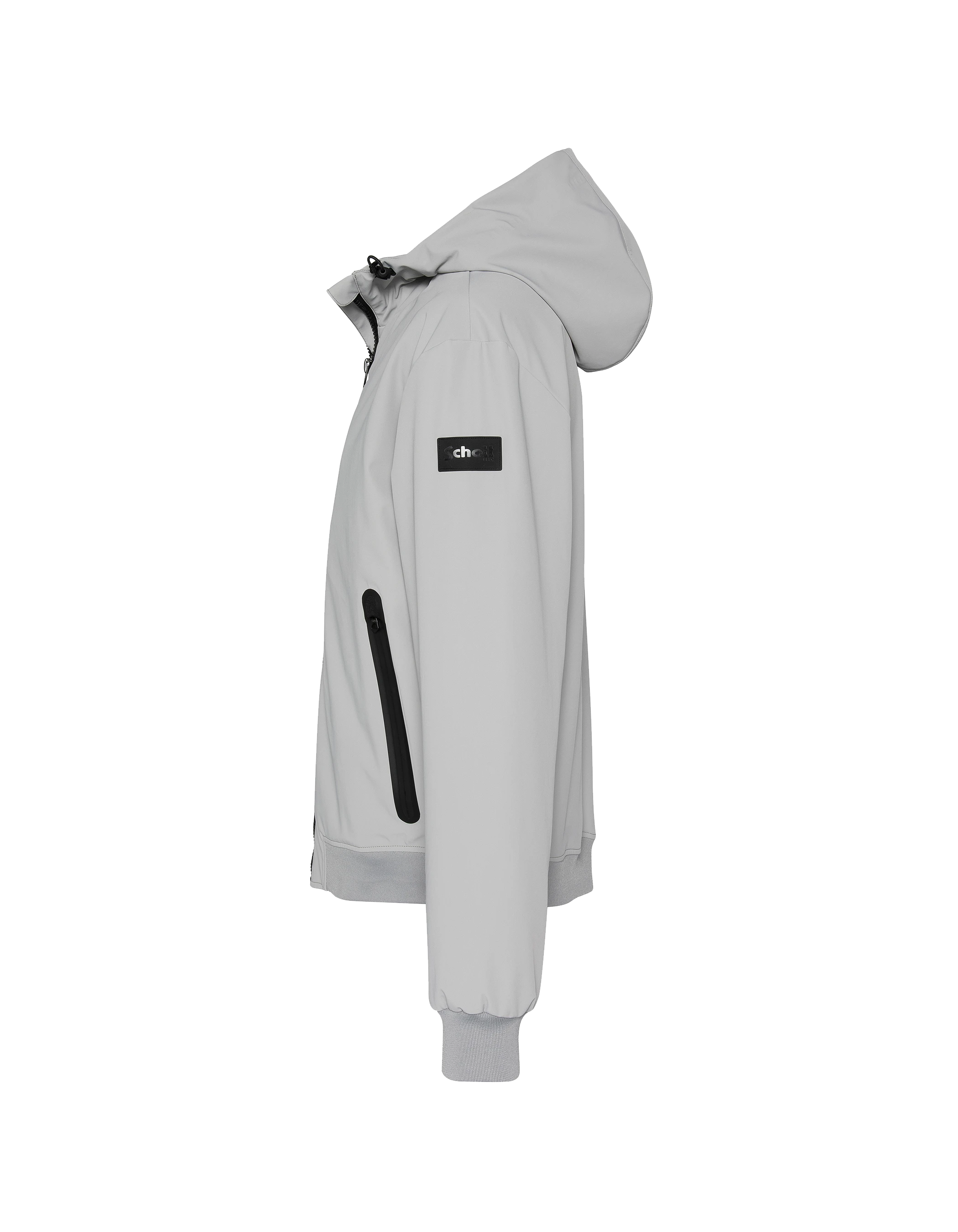 Blouson gris acier urban à capuche-8