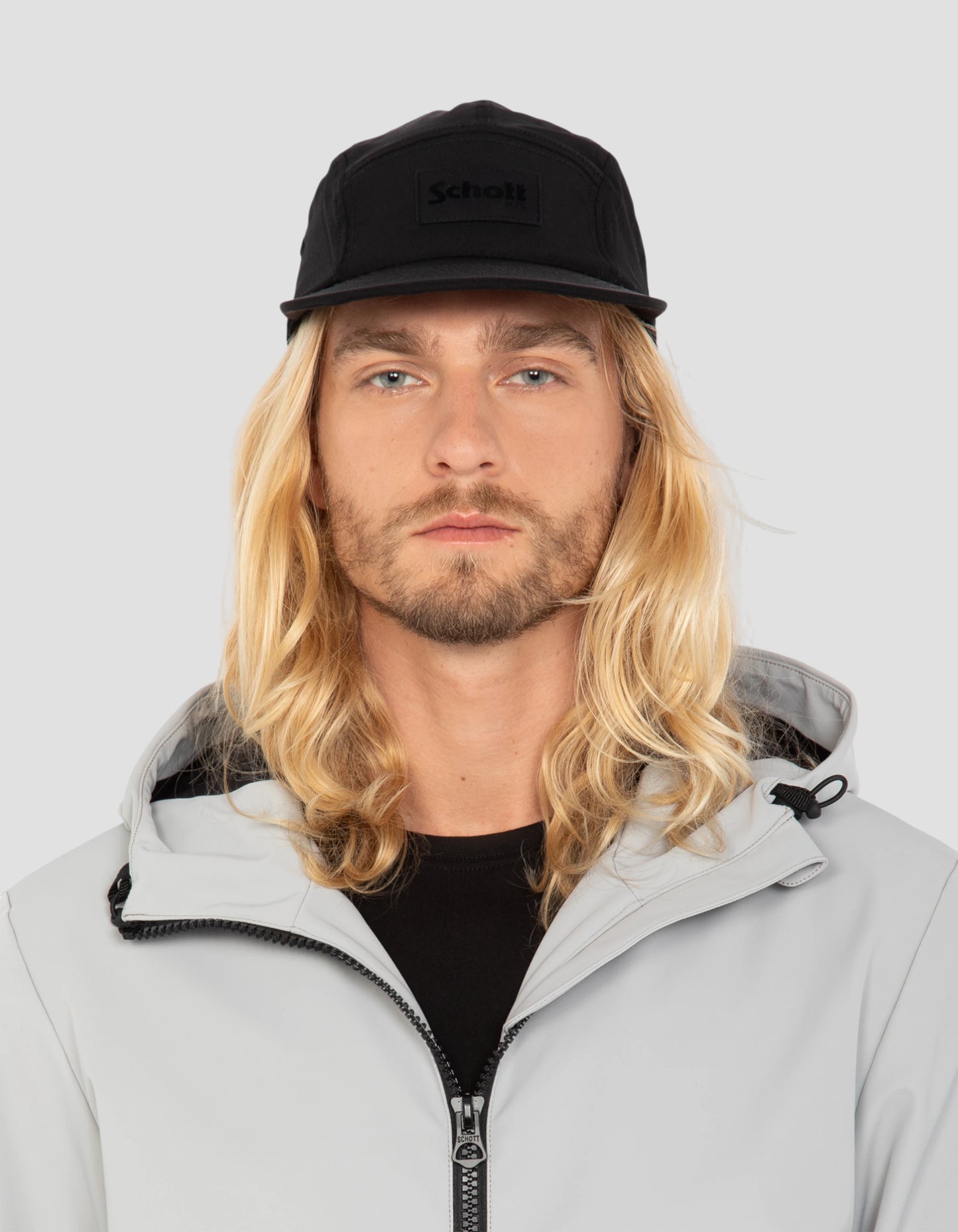 Blouson gris acier urban à capuche