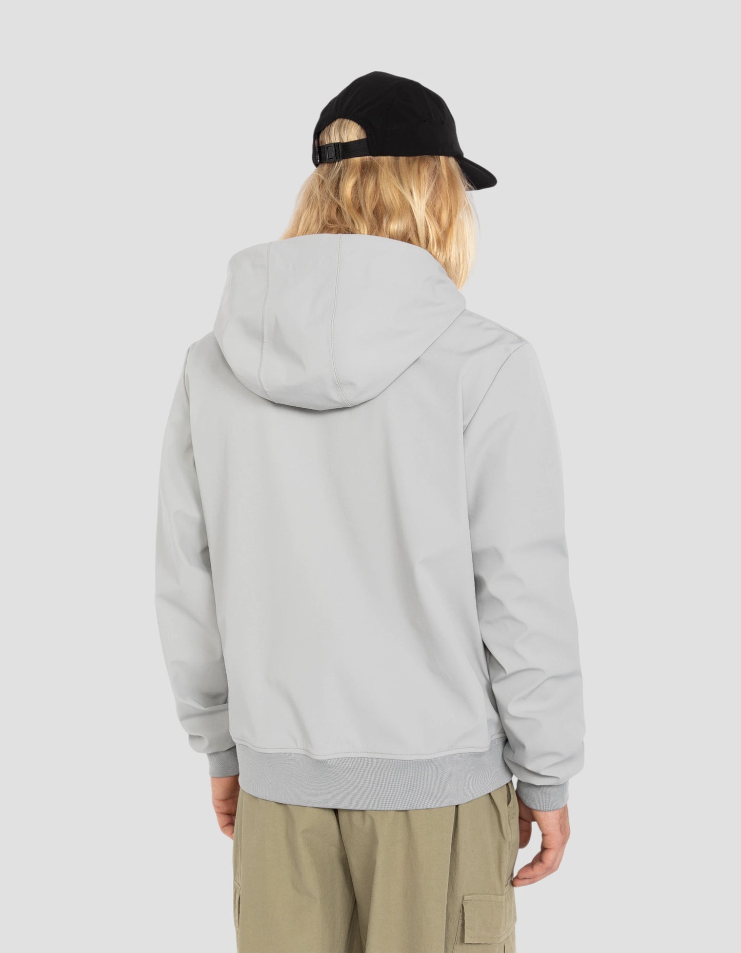 Blouson gris acier urban à capuche