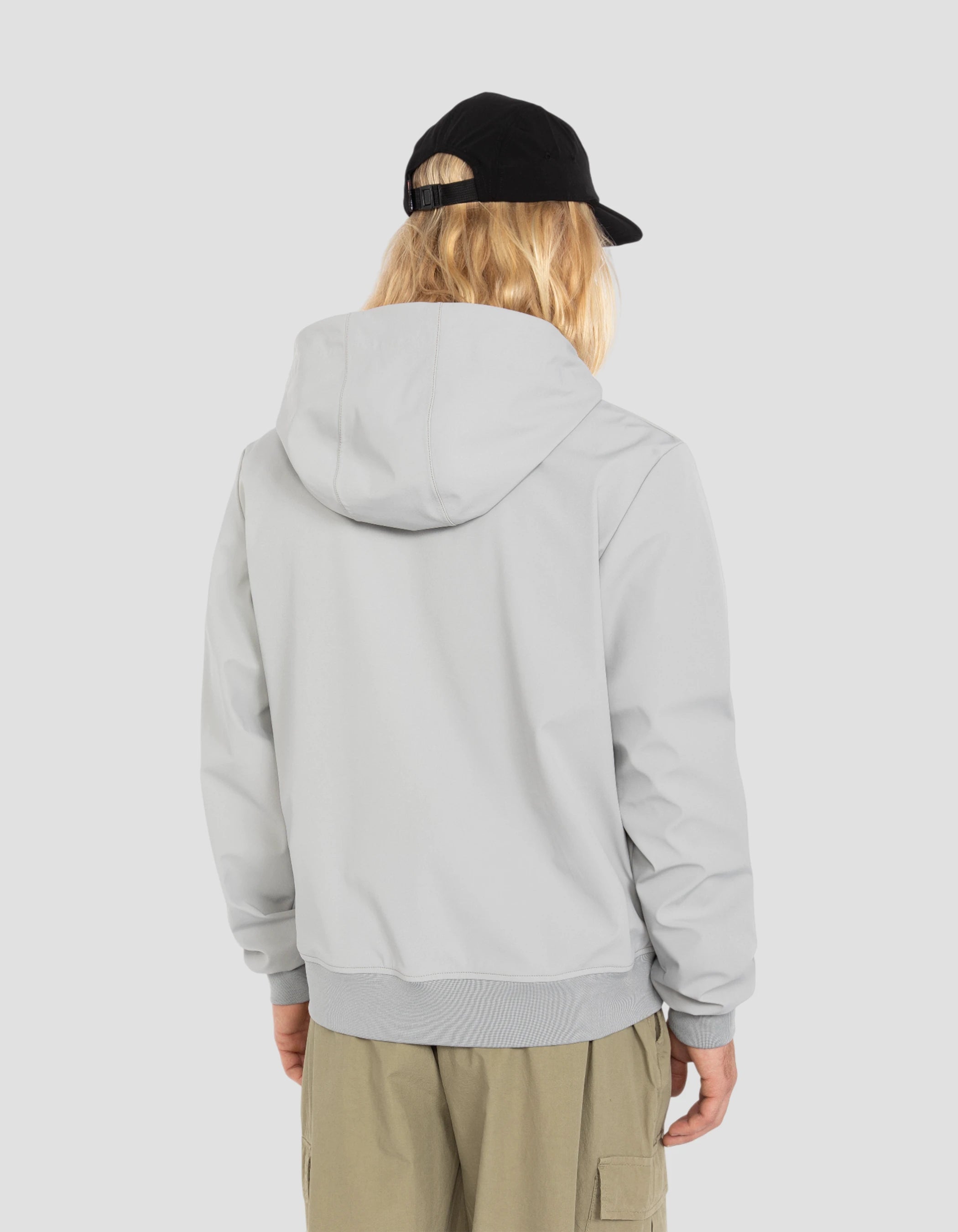 Blouson gris acier urban à capuche-6