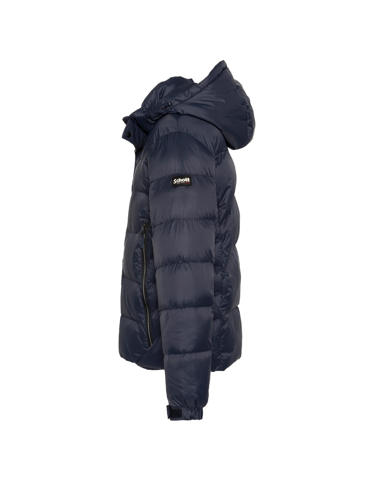 Doudoune à capuche bleu marine