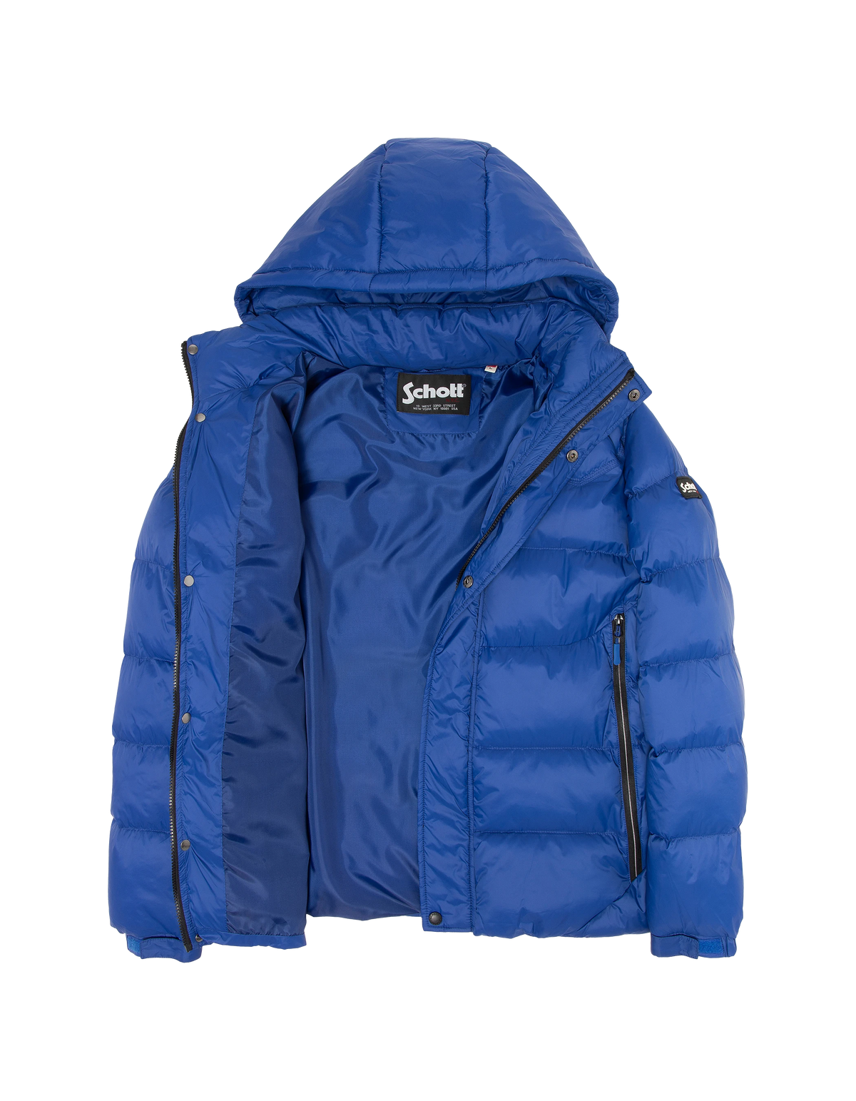 Doudoune à capuche bleu royal