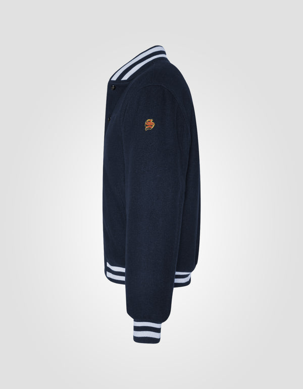 Veste Holloway Letterman Varsity Homme XXL - Laine Mélangée, Bleu/noir, Neuve Avec étiquette