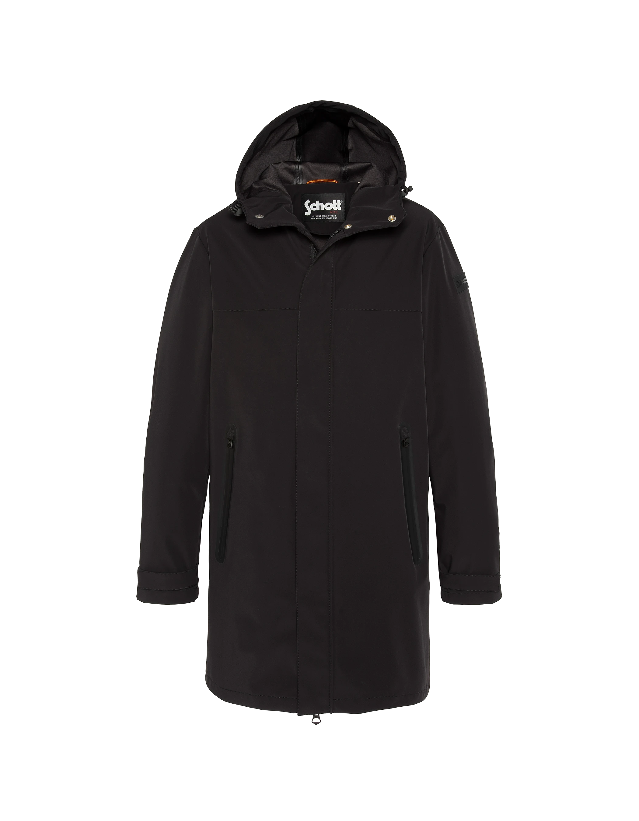 Black Parka Urban con cappuccio-1