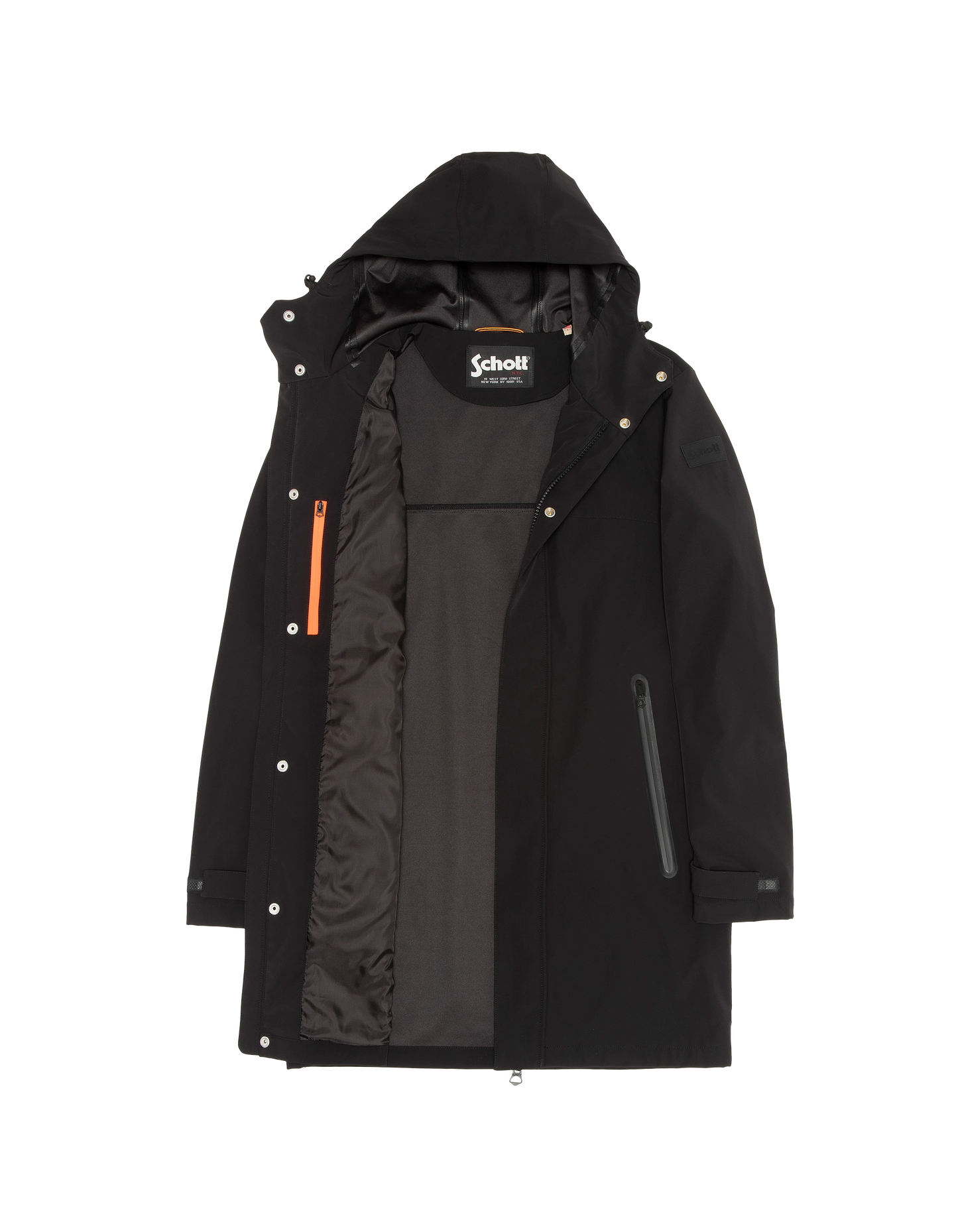 Black Parka Urban con cappuccio