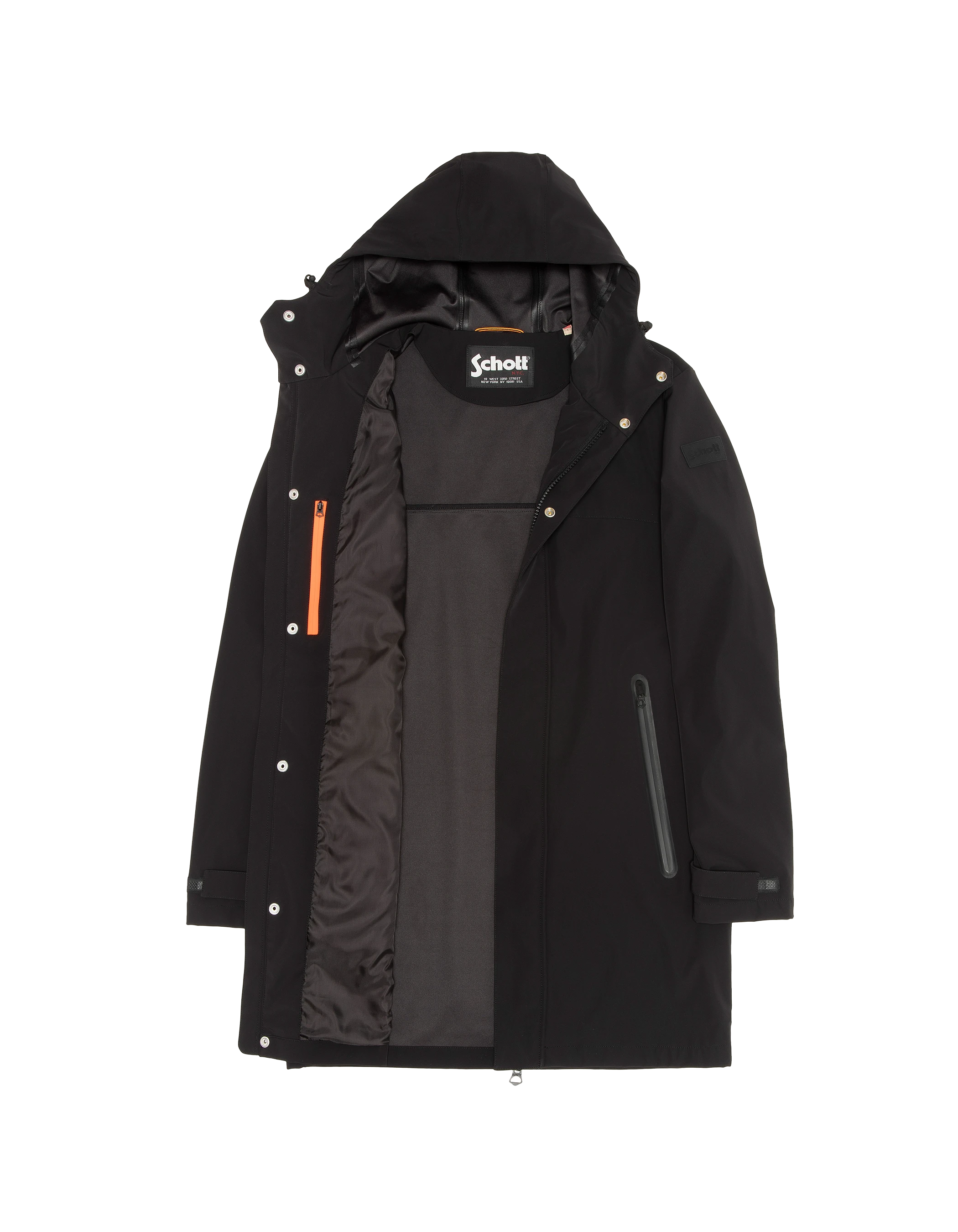 Black Parka Urban con cappuccio-3