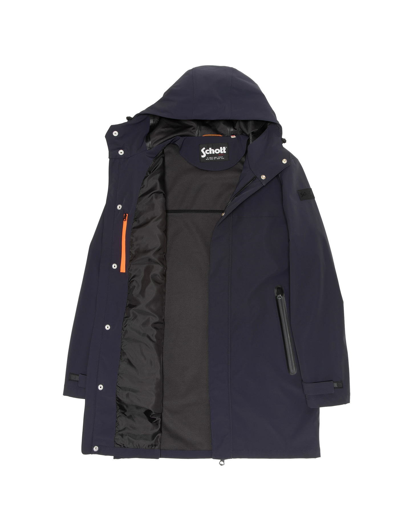 Dark Navy Blue Parka Urban Hood