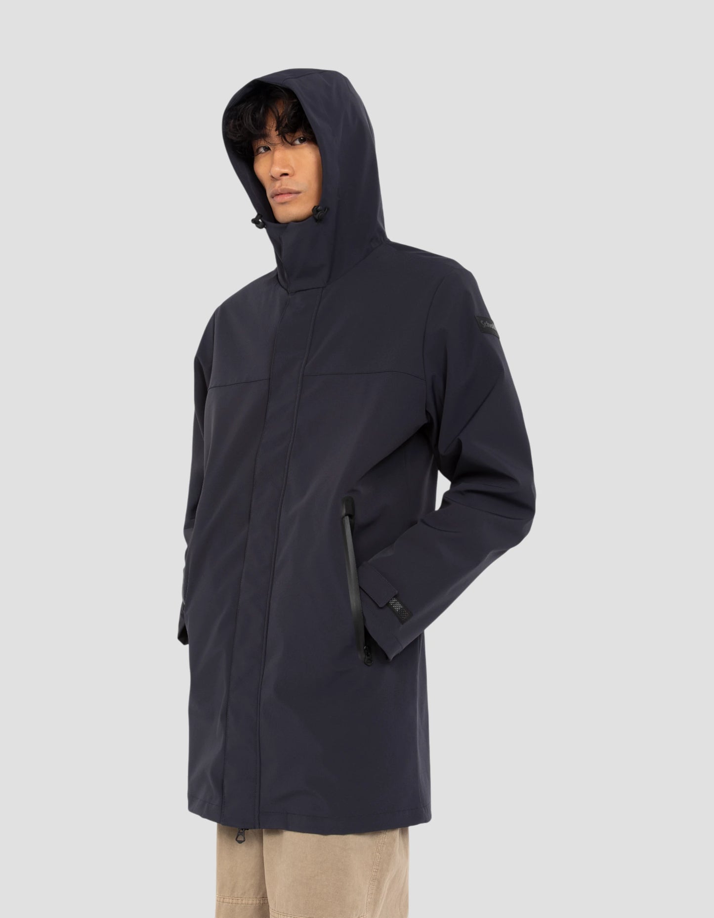 Dark Navy Blue Parka Urban Hood