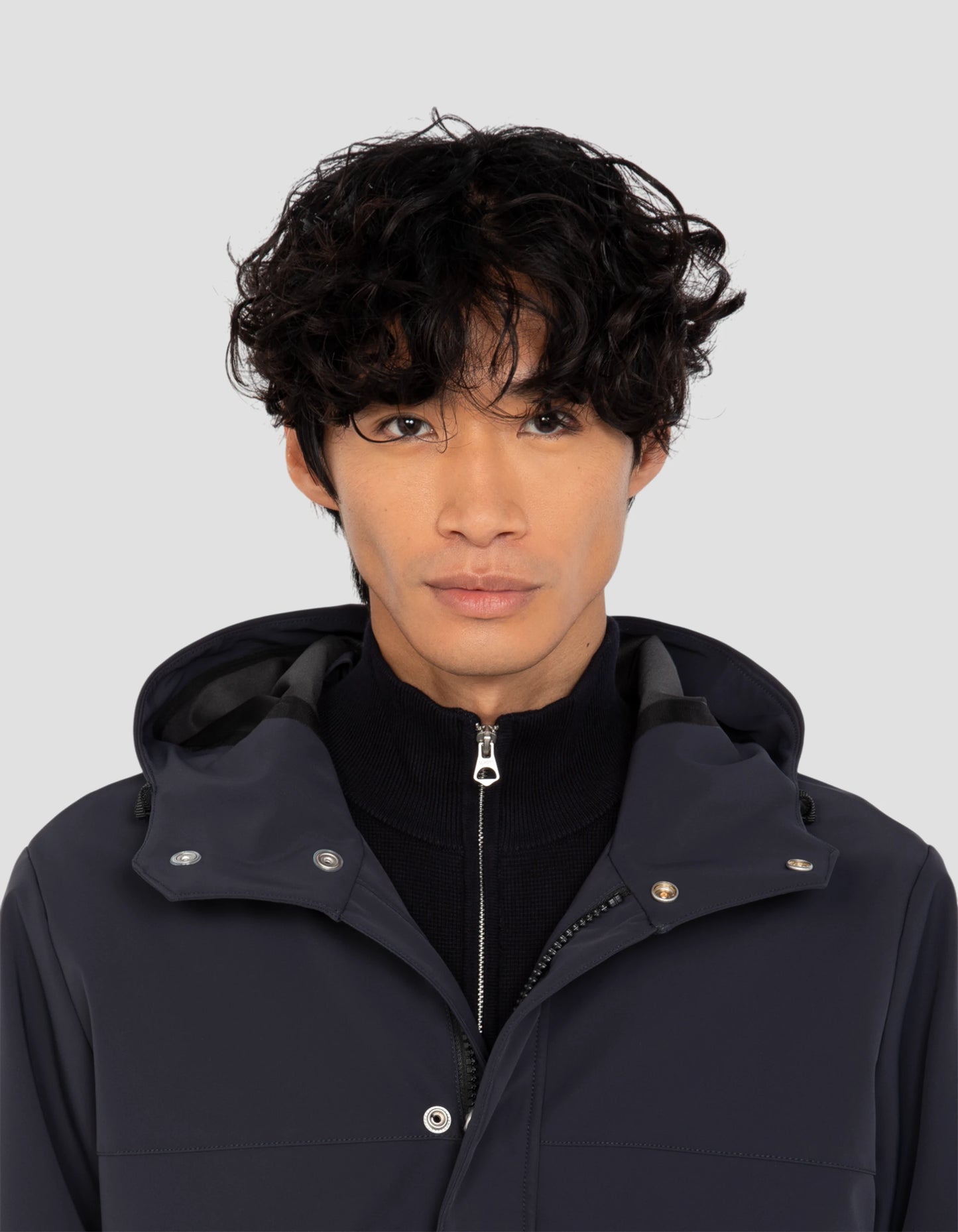 Dark Navy Blue Parka Urban Hood