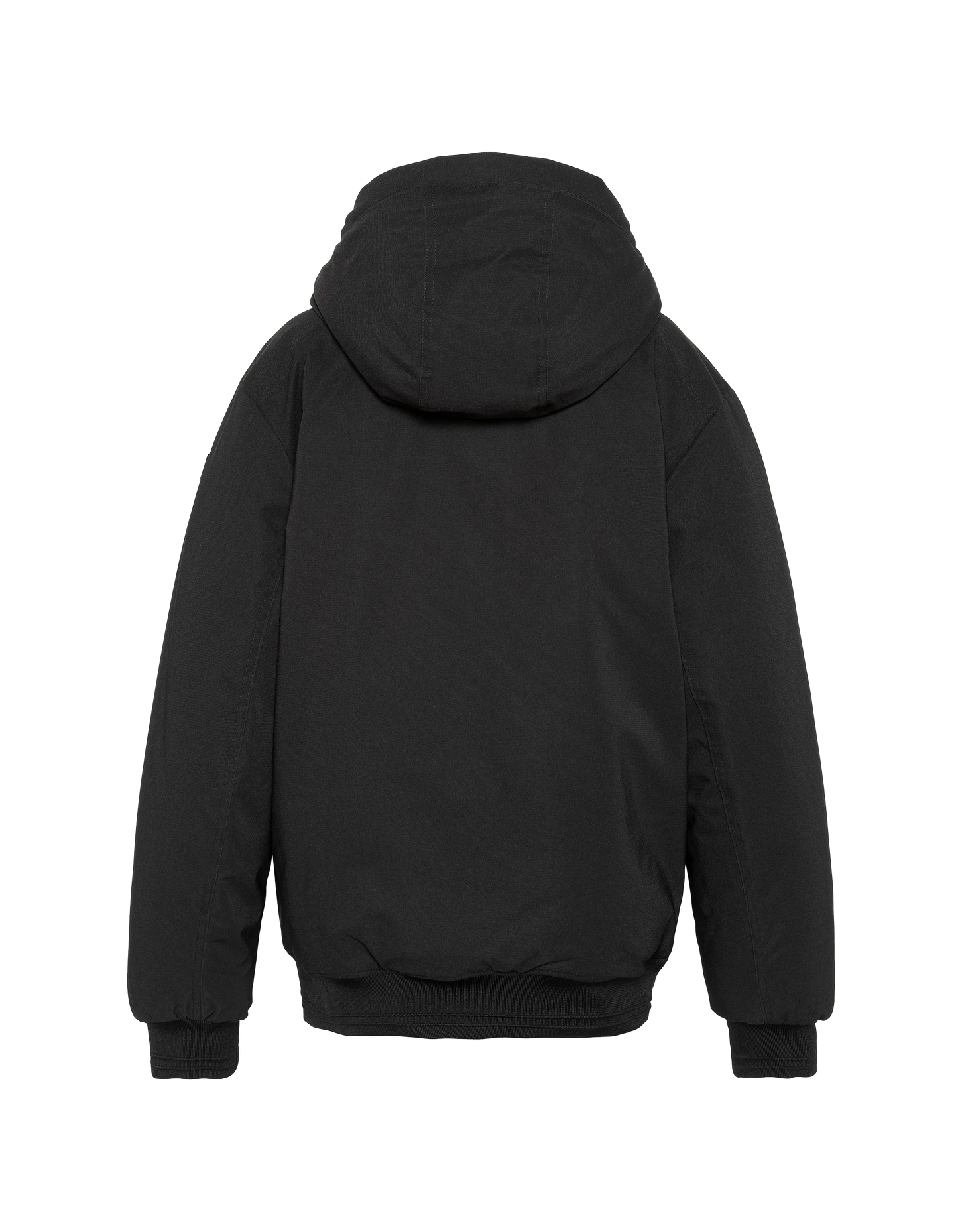 Blouson noir à capuche avec plastron amovible