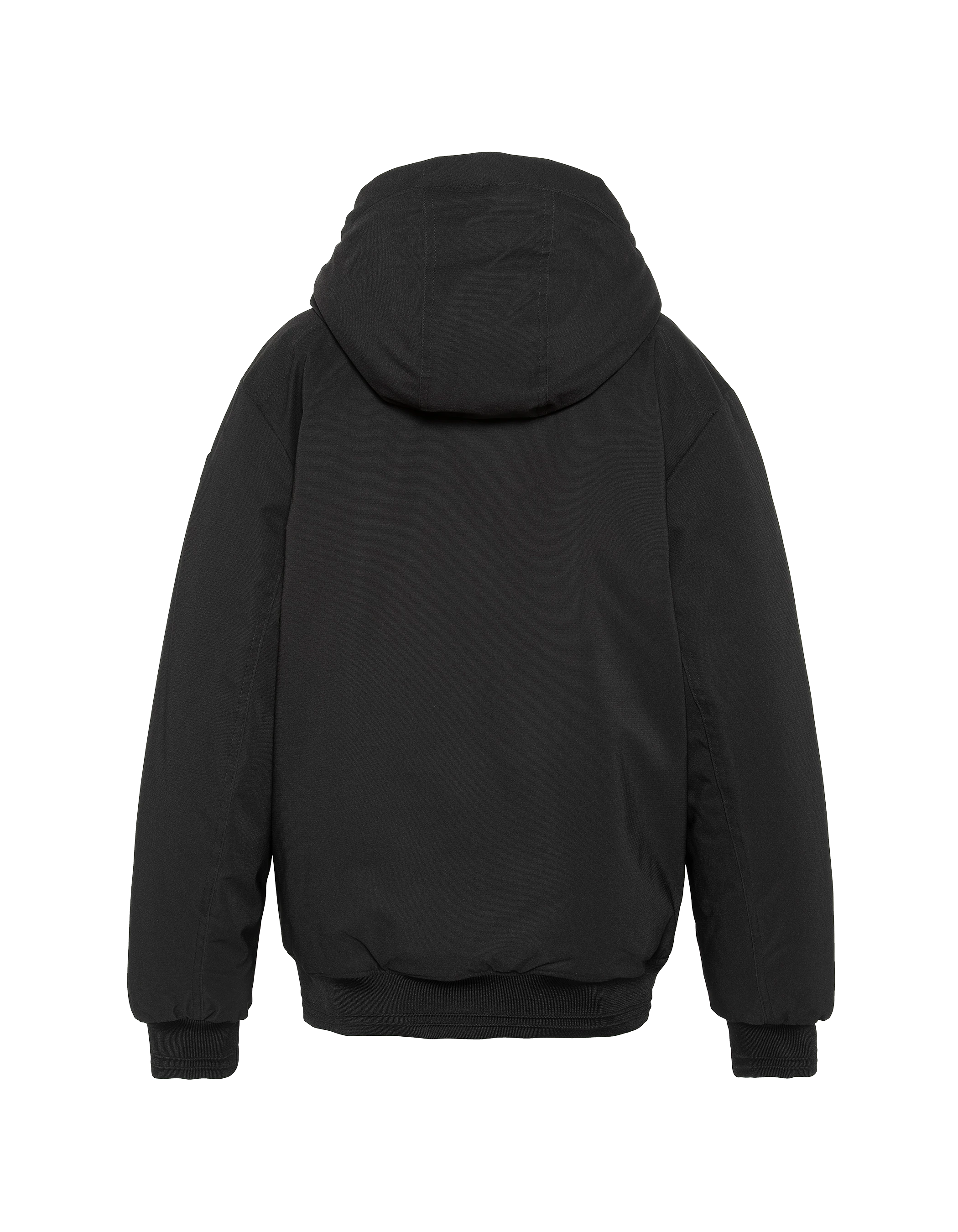 Blouson noir à capuche avec plastron amovible-7