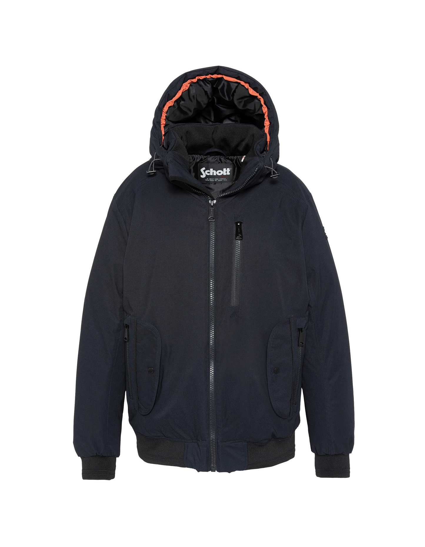 Kapuze -Marinejacke mit abnehmbarem Plastron