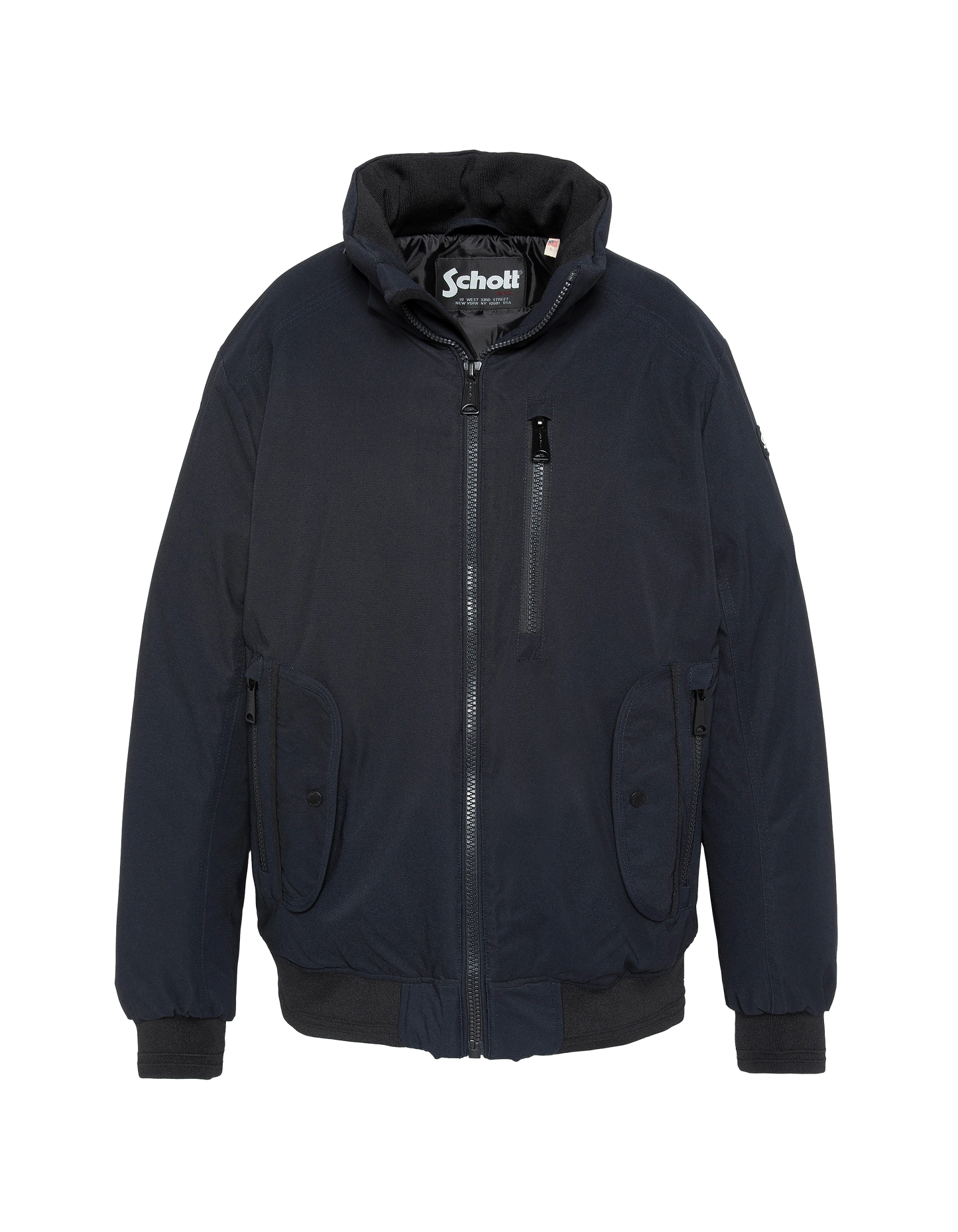 Kapuze -Marinejacke mit abnehmbarem Plastron