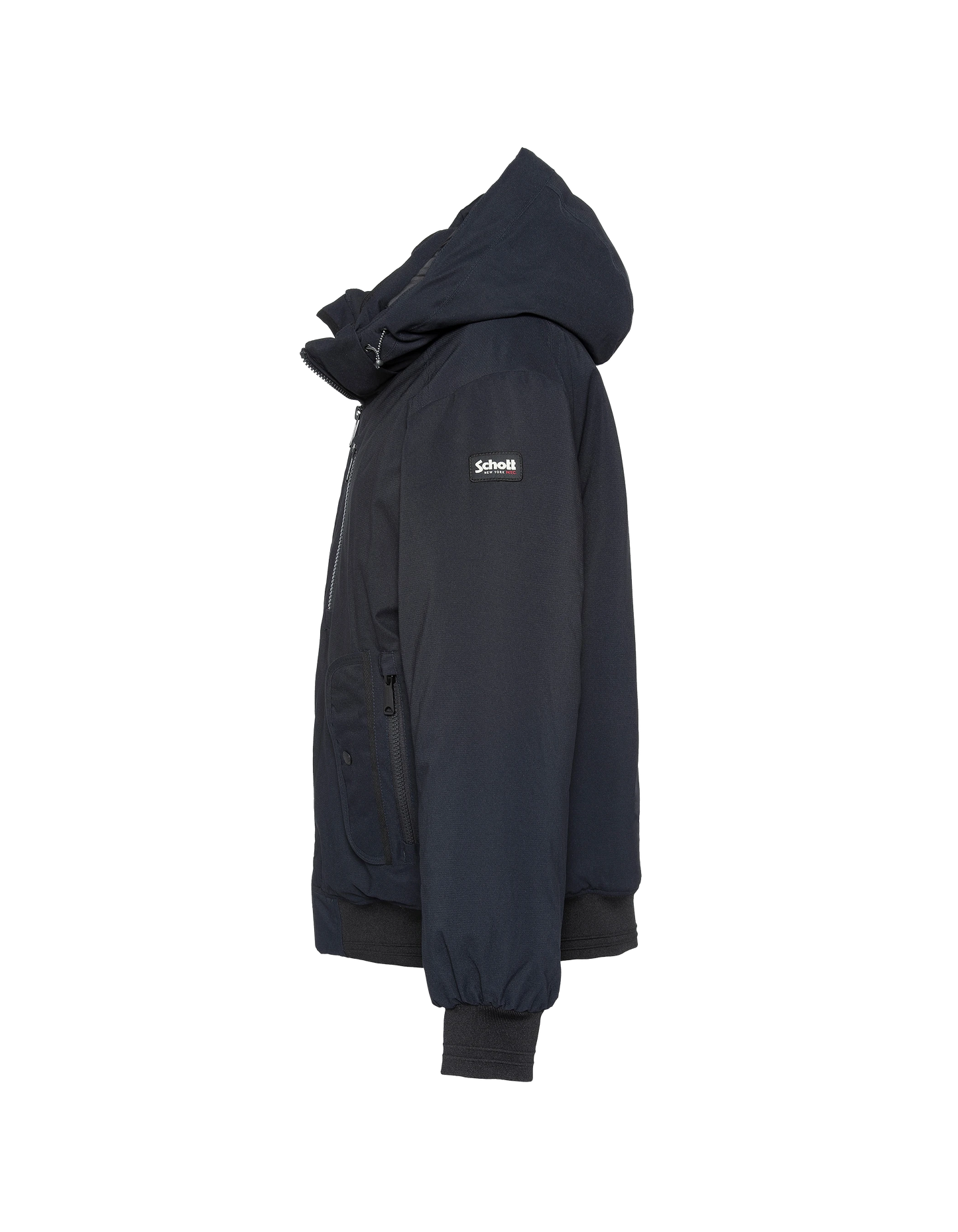 Kapuze -Marinejacke mit abnehmbarem Plastron