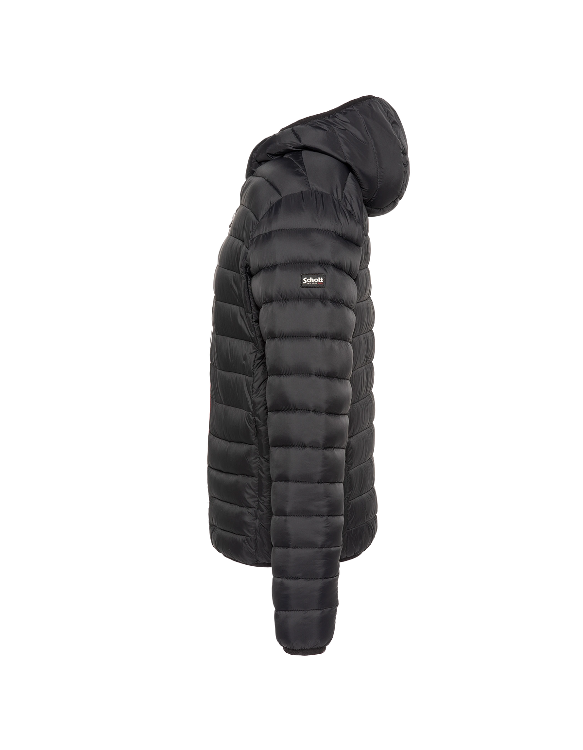 Doudoune à capuche noire ultralégère