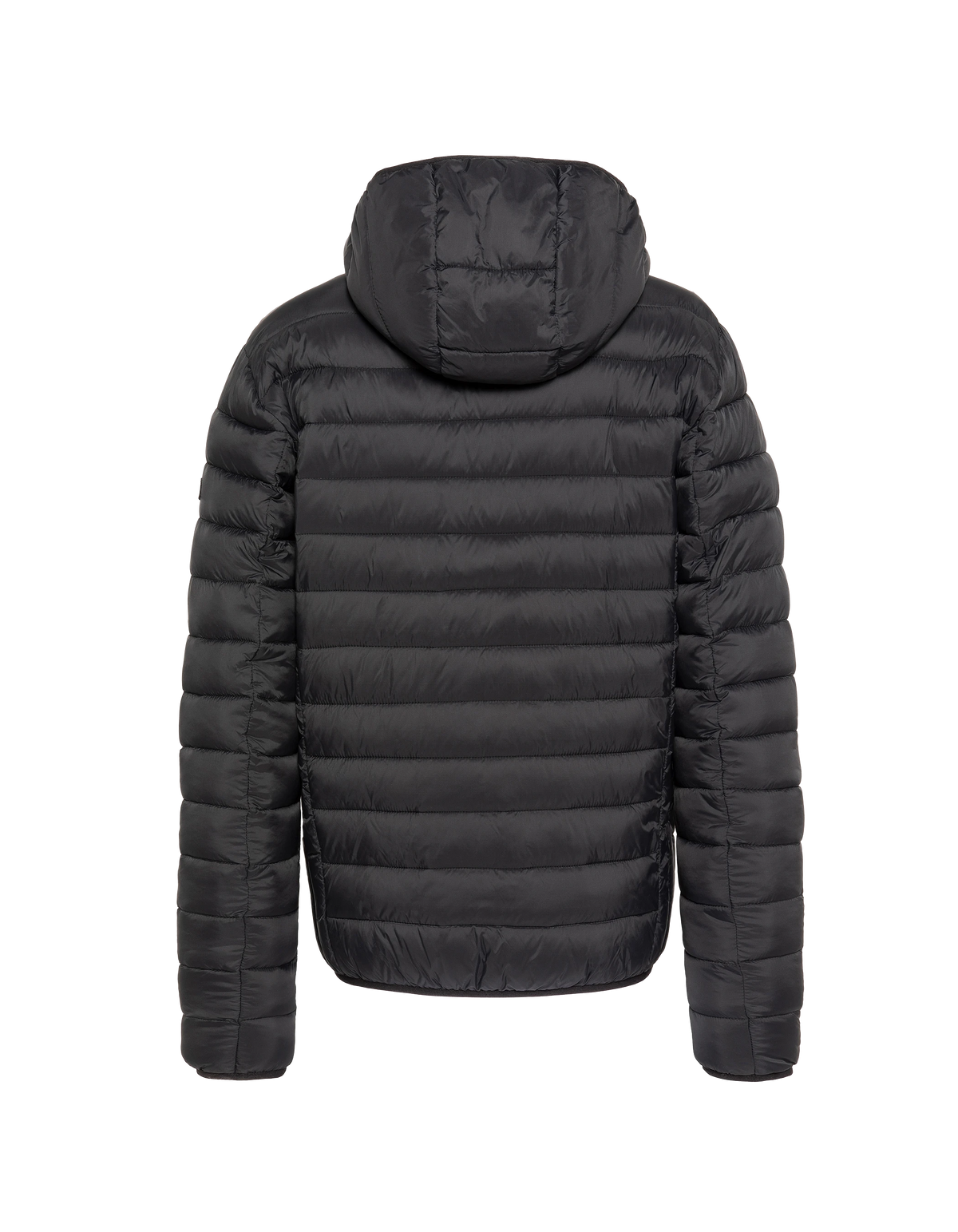Doudoune à capuche noire ultralégère-2