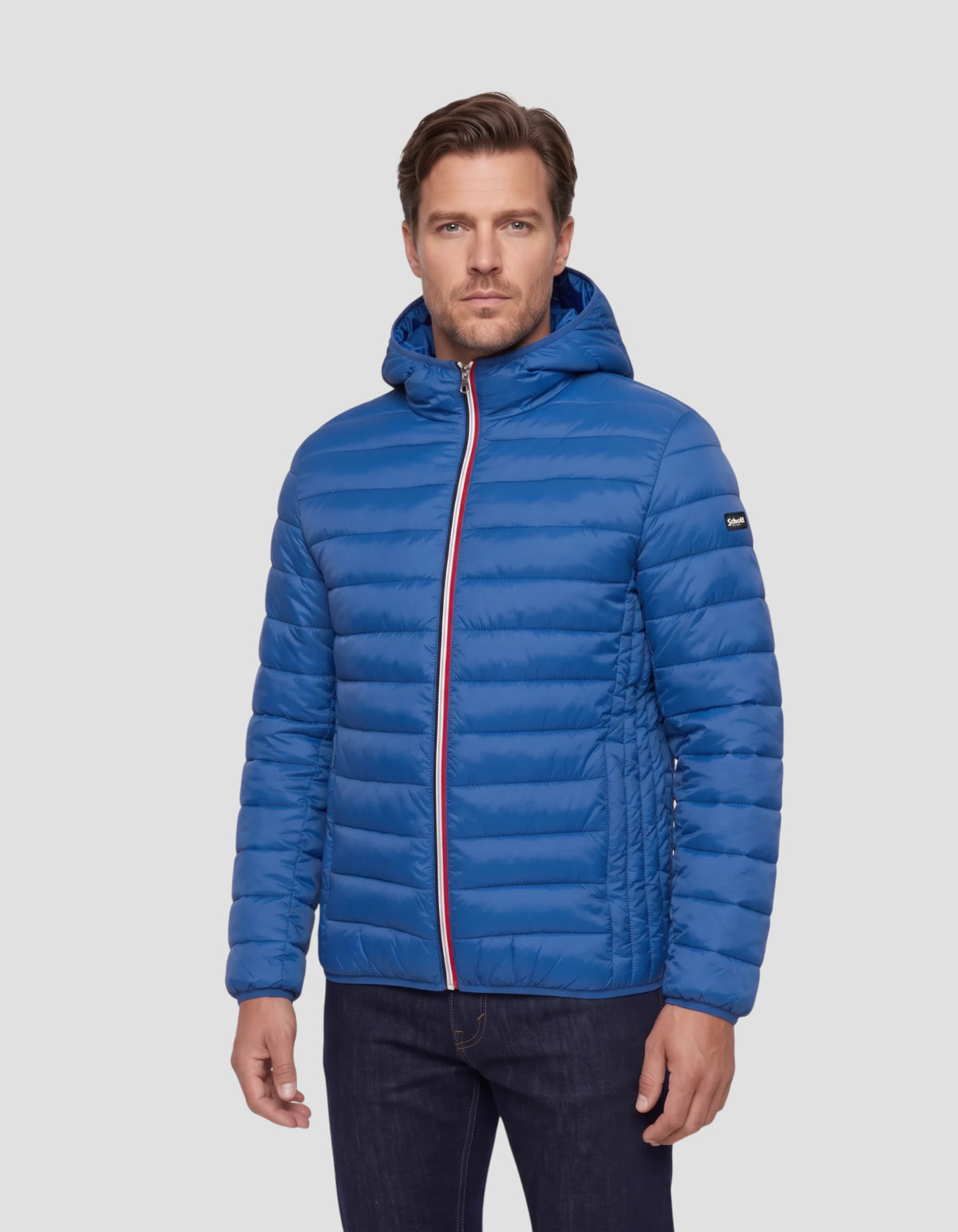 Doudoune à capuche cobalt ultralégère