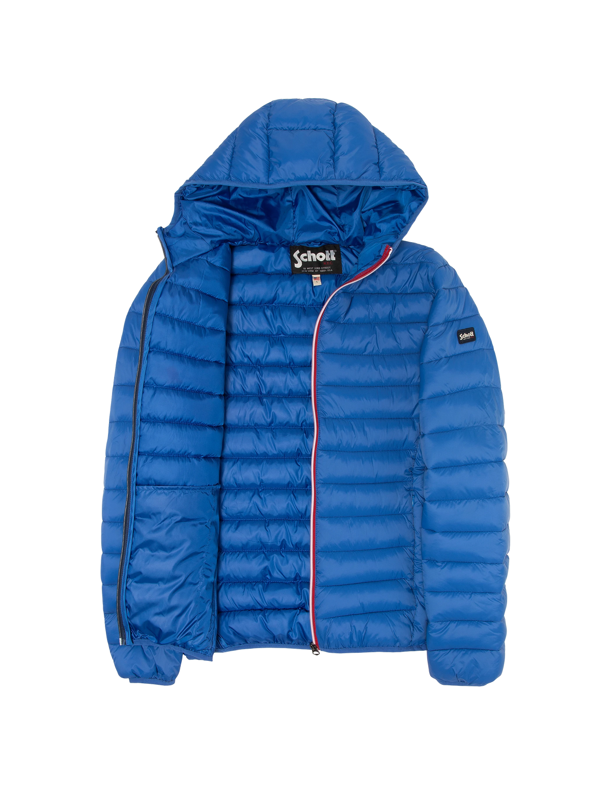 Doudoune à capuche cobalt ultralégère-4